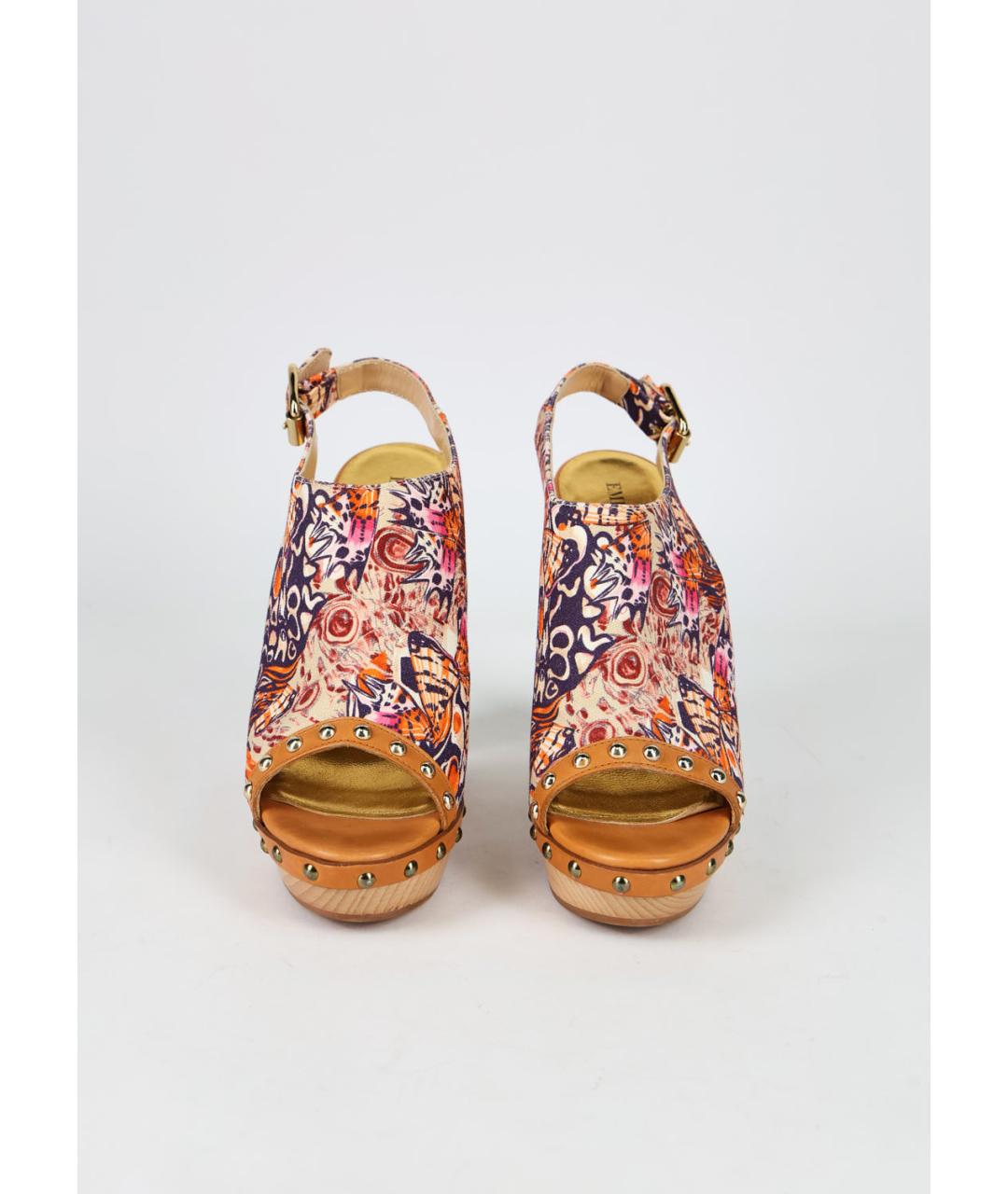 EMILIO PUCCI Мульти текстильные босоножки, фото 3