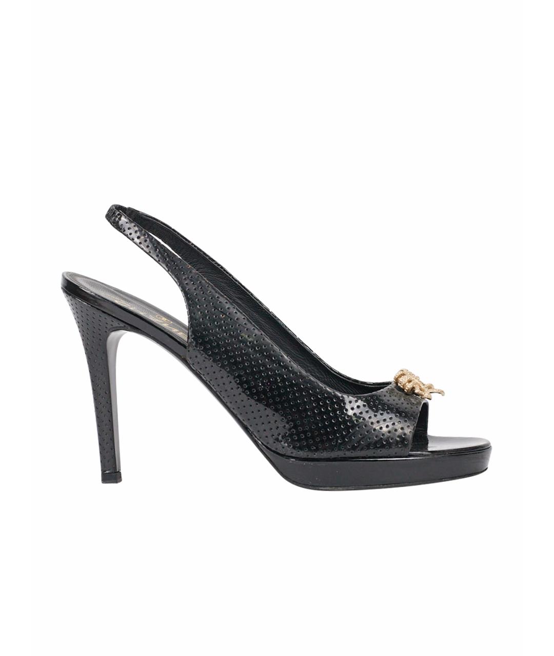 CHANEL Черные кожаные босоножки, фото 1