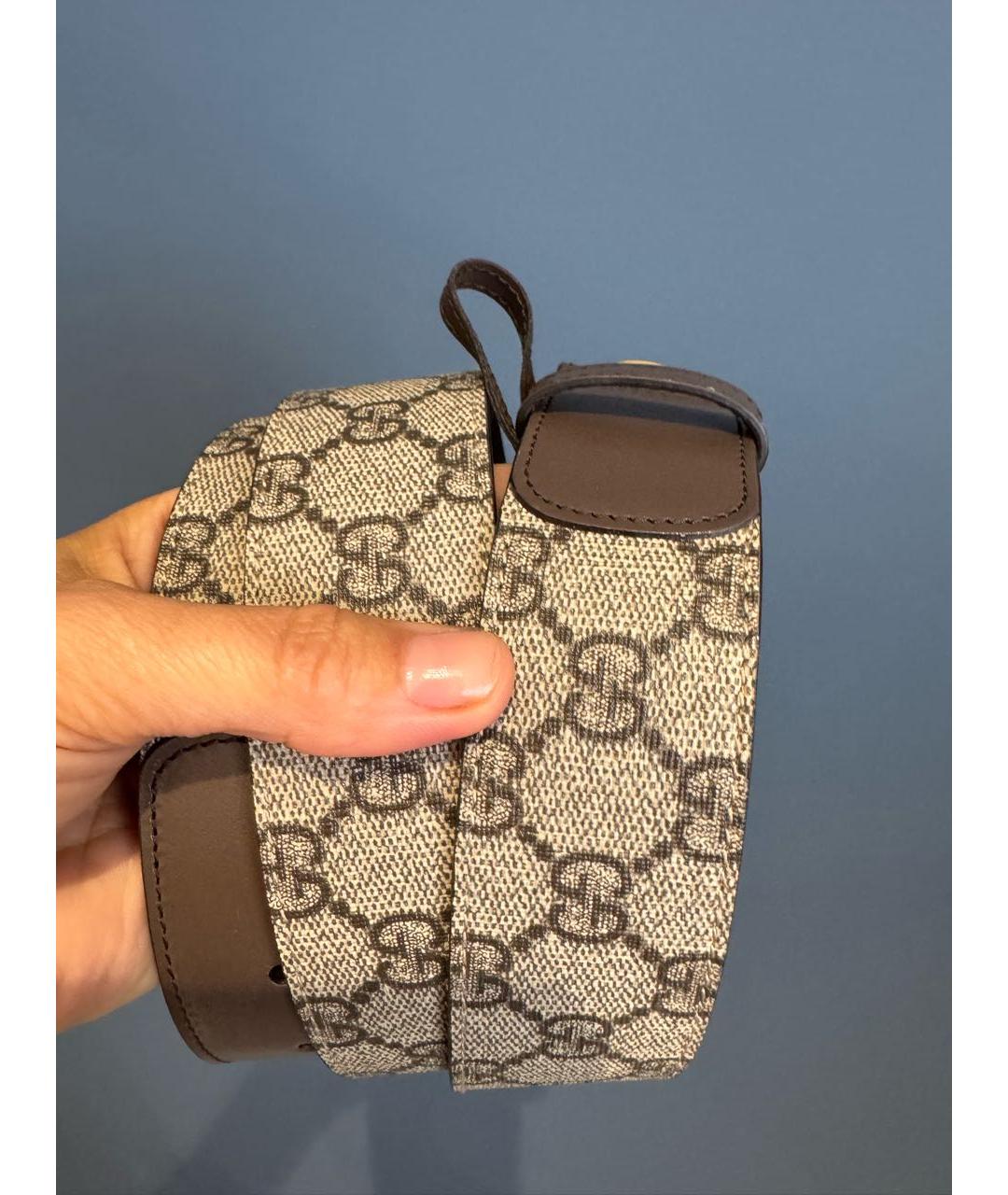 GUCCI Бежевый кожаный ремень, фото 2