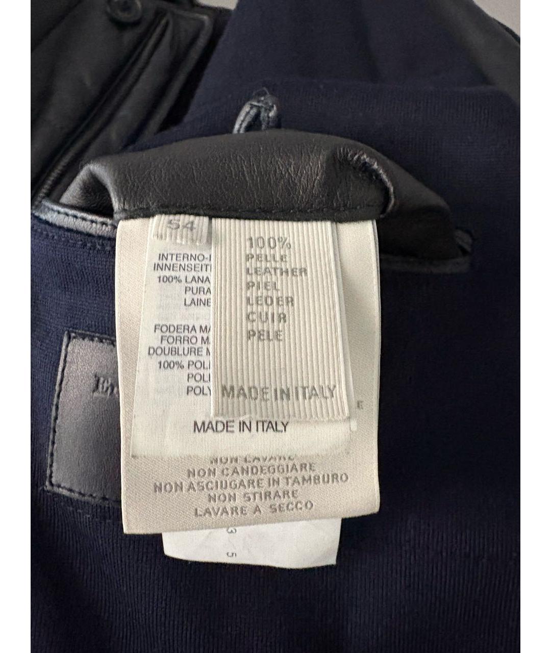 ERMENEGILDO ZEGNA XXX Черная кожаная куртка, фото 6