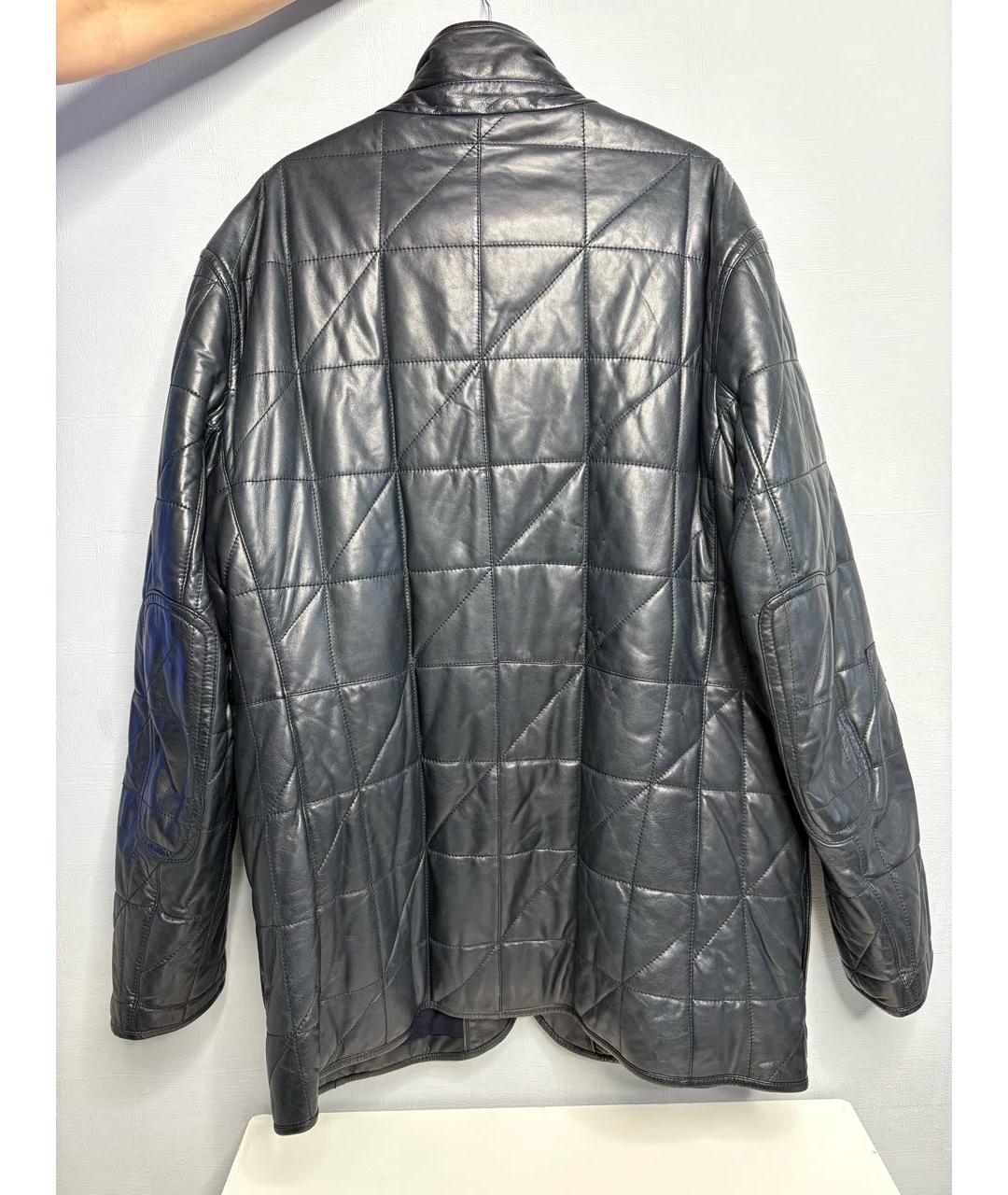 ERMENEGILDO ZEGNA XXX Черная кожаная куртка, фото 2