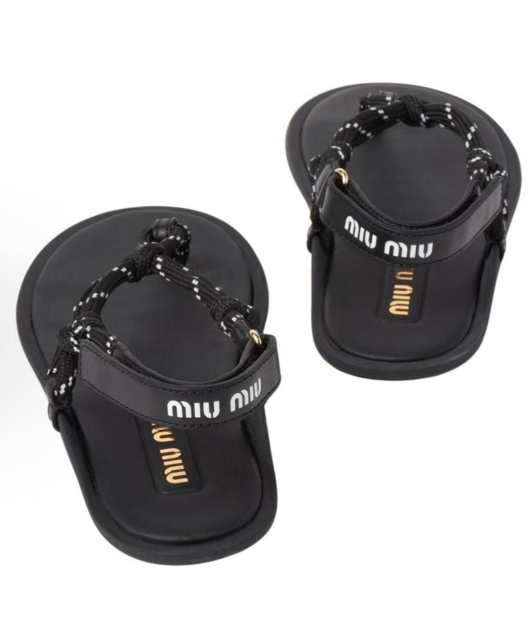 MIU MIU Черные сандалии, фото 2