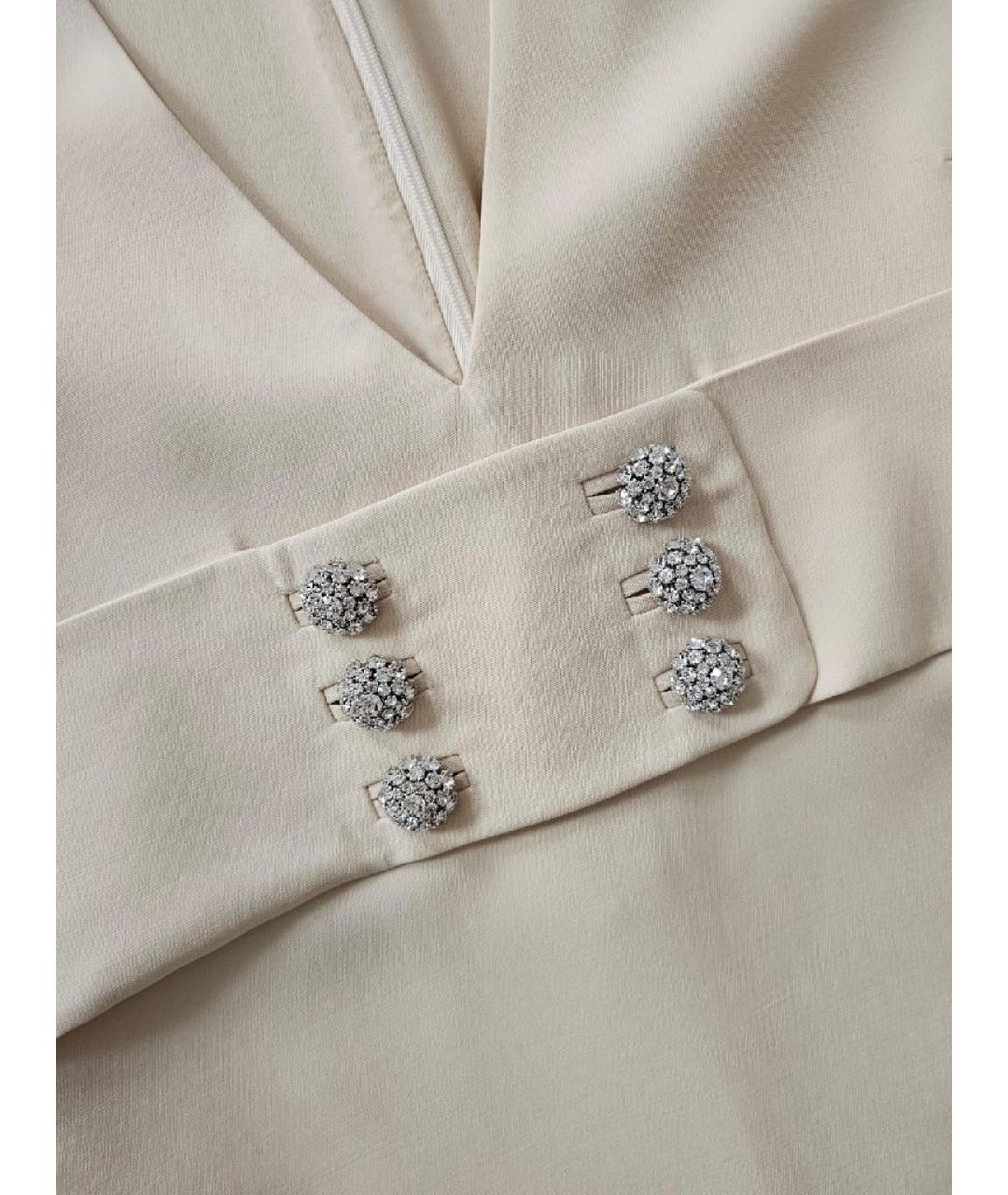 GUCCI Бежевое шелковое коктейльное платье, фото 9