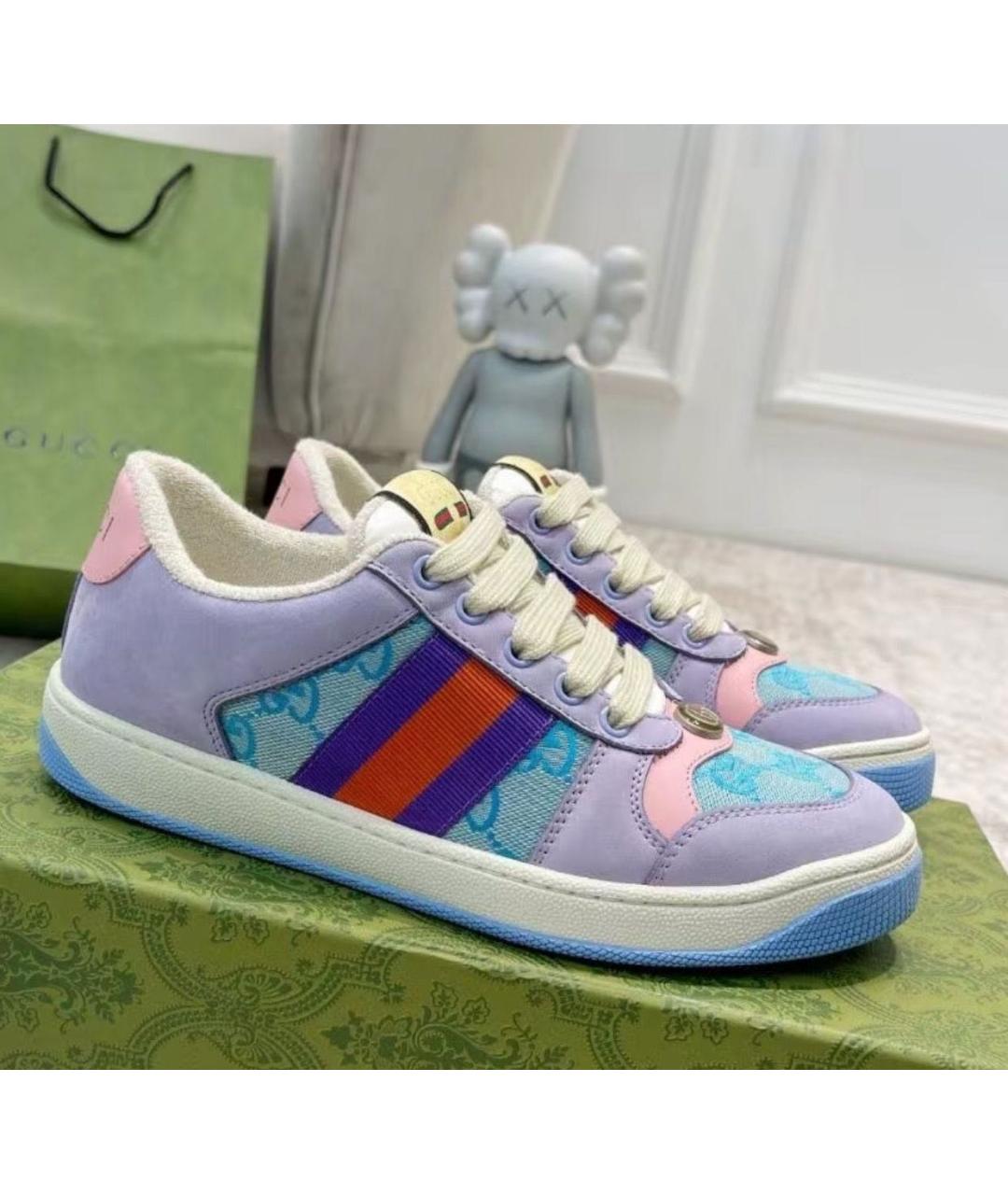 GUCCI Мульти кожаные кроссовки, фото 3