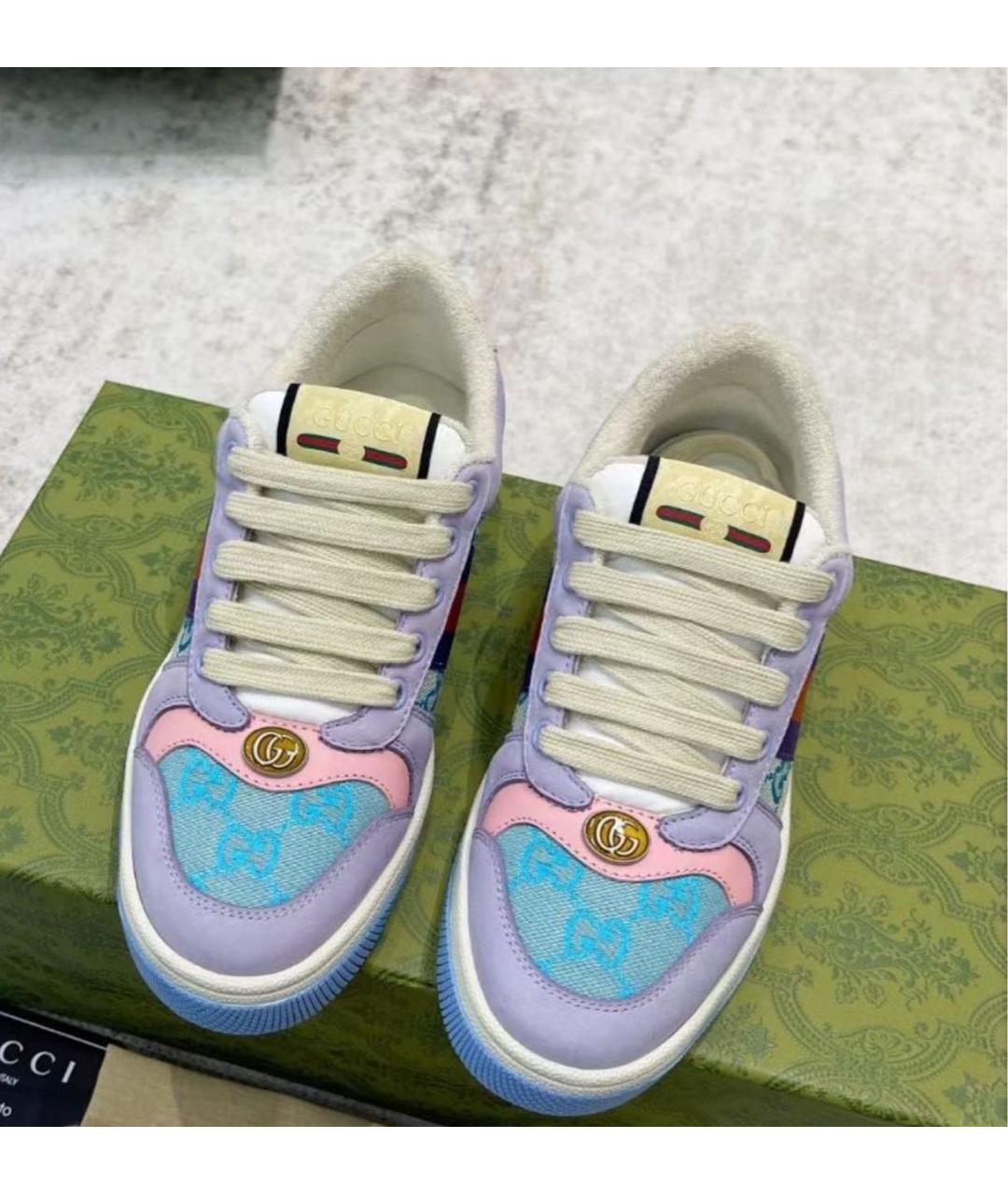 GUCCI Мульти кожаные кроссовки, фото 2