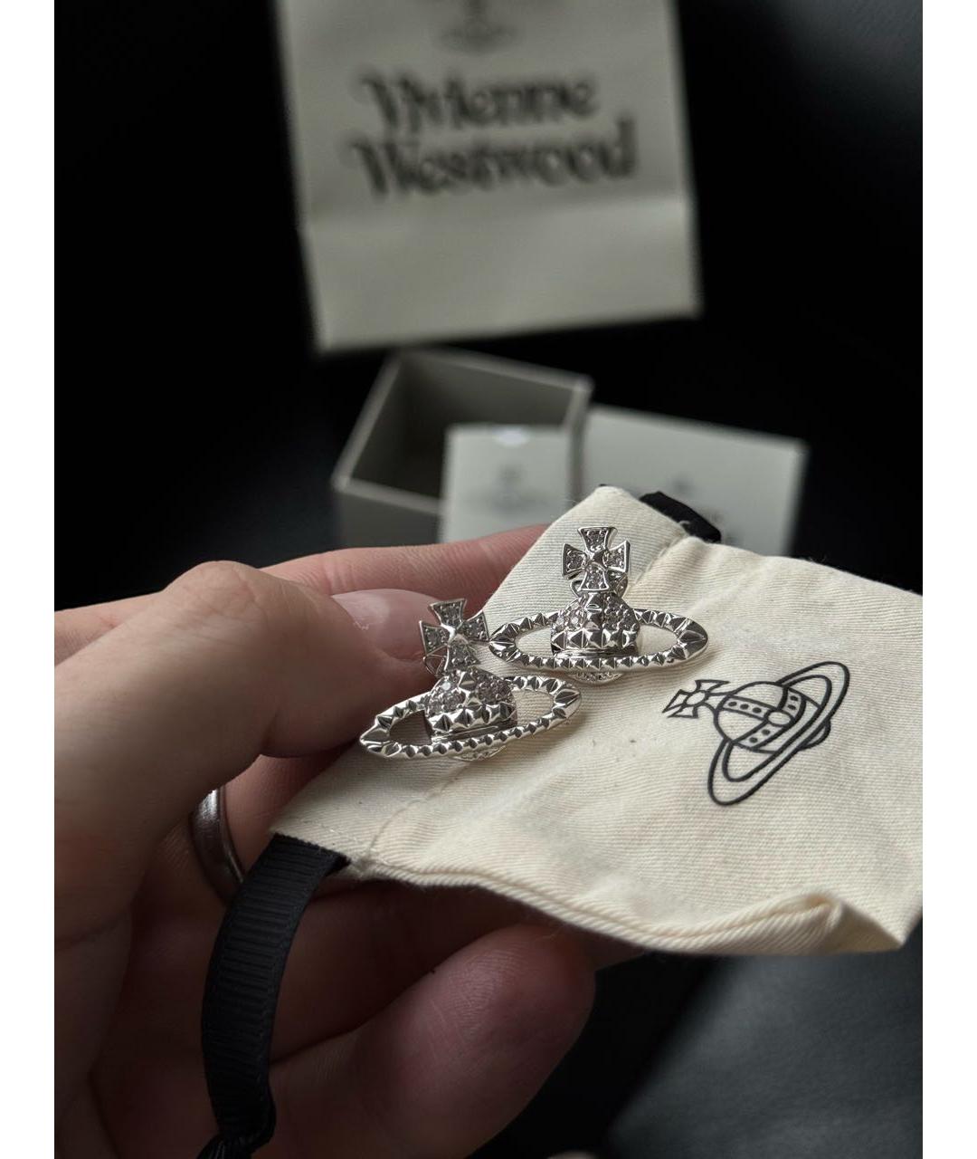 VIVIENNE WESTWOOD Серебряные латунные серьги, фото 3
