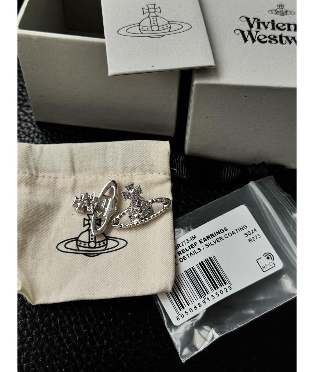 VIVIENNE WESTWOOD Серебряные латунные серьги, фото 7