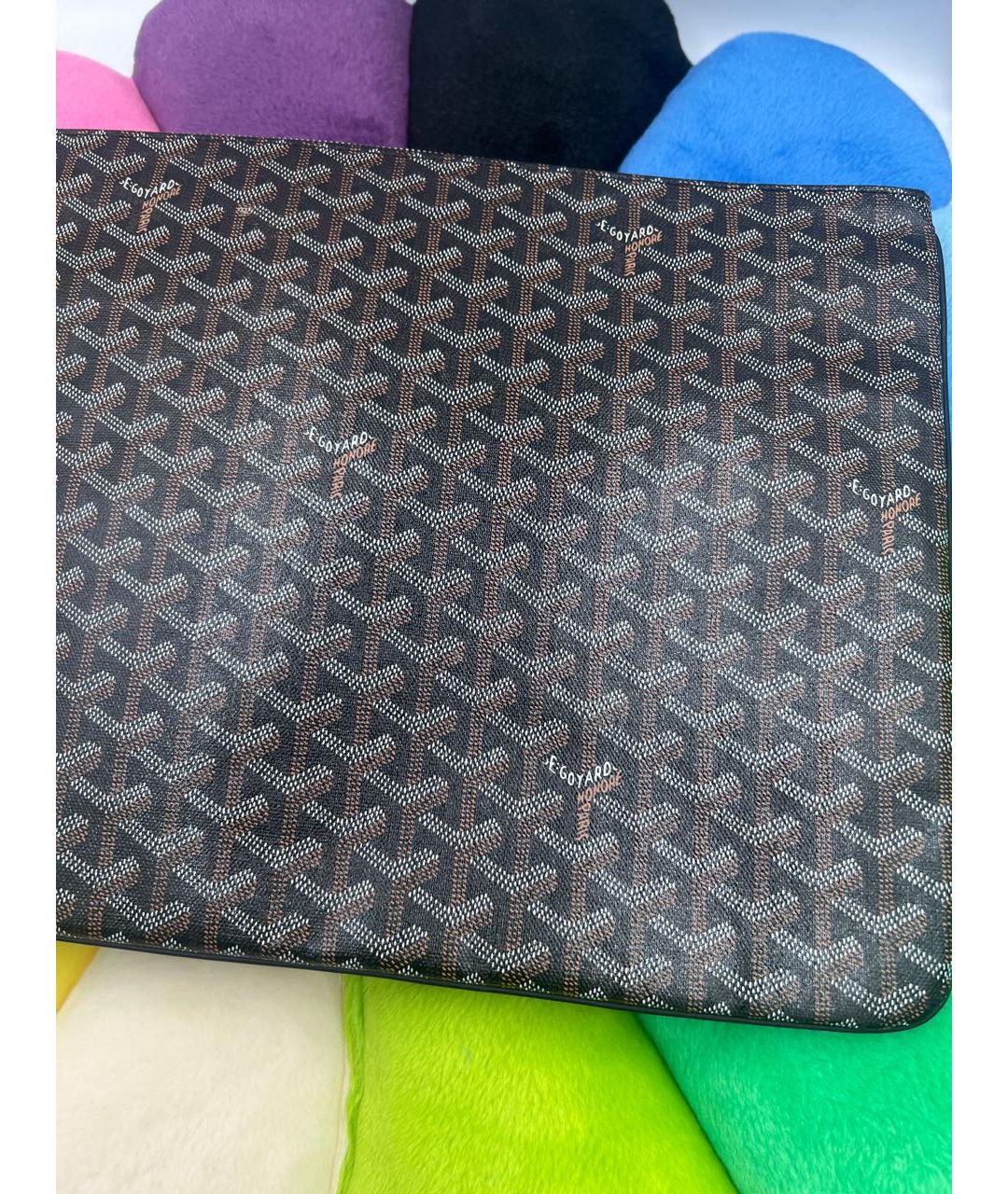 GOYARD Черная кожаная папка для документов, фото 5