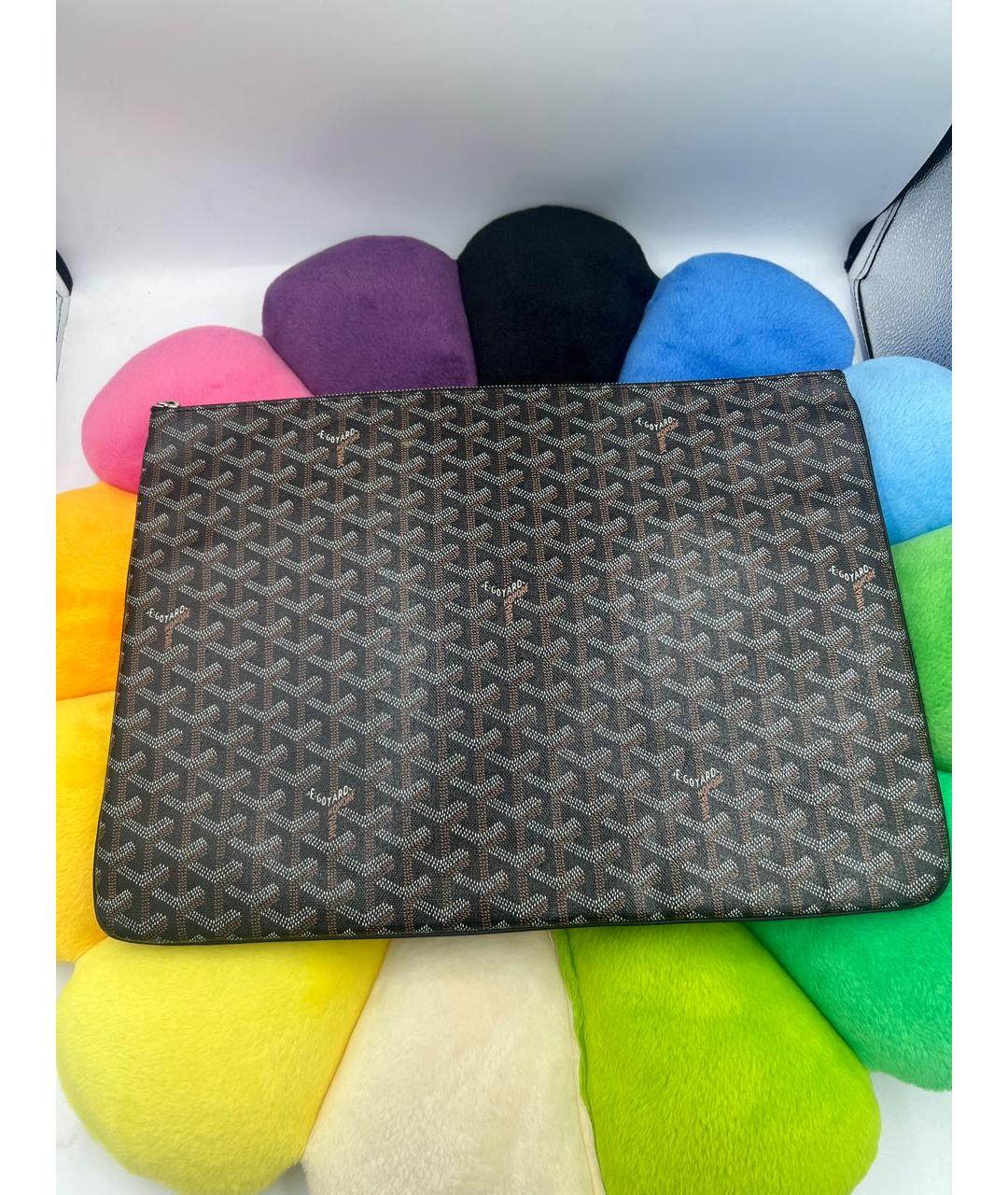 GOYARD Черная кожаная папка для документов, фото 3