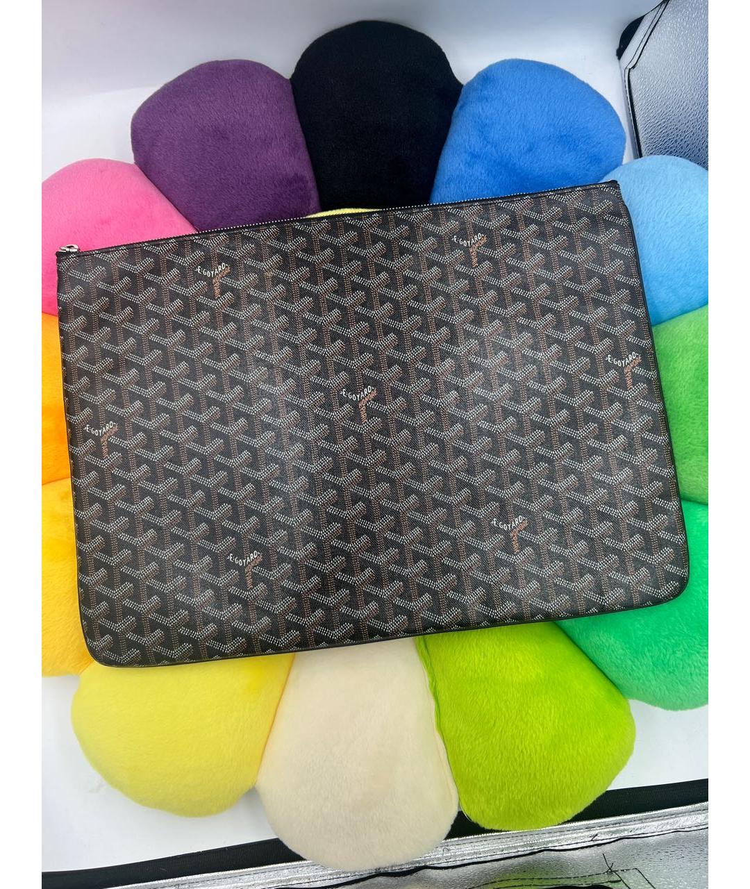 GOYARD Черная кожаная папка для документов, фото 2
