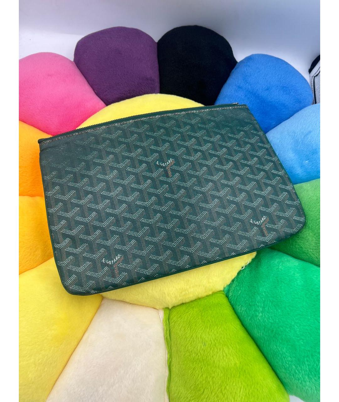 GOYARD Зеленая кожаная папка для документов, фото 7