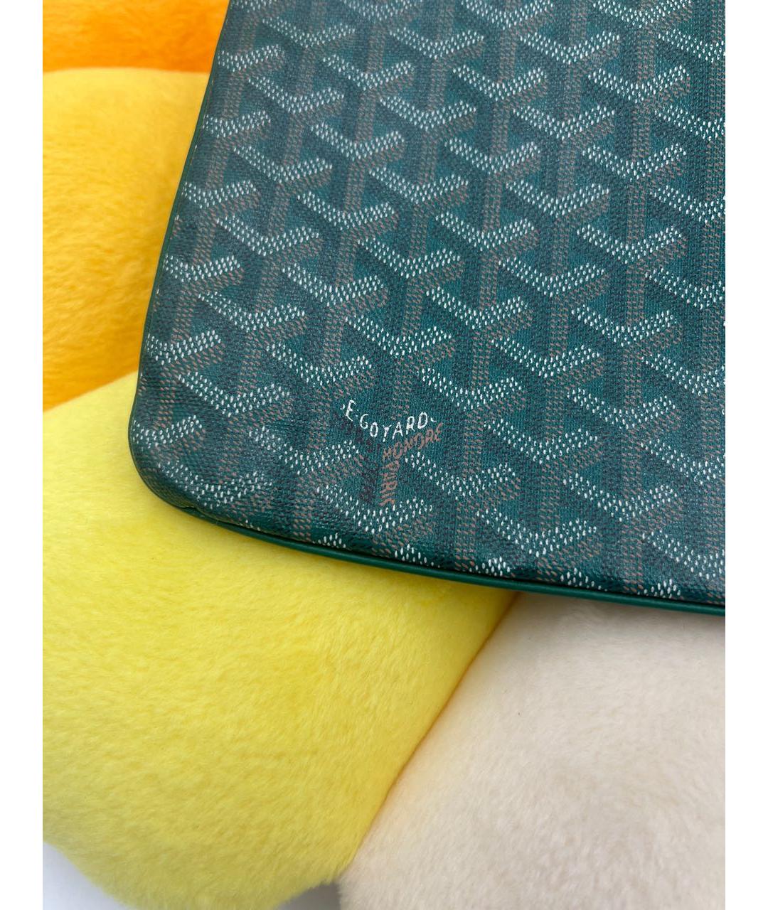 GOYARD Зеленая кожаная папка для документов, фото 4