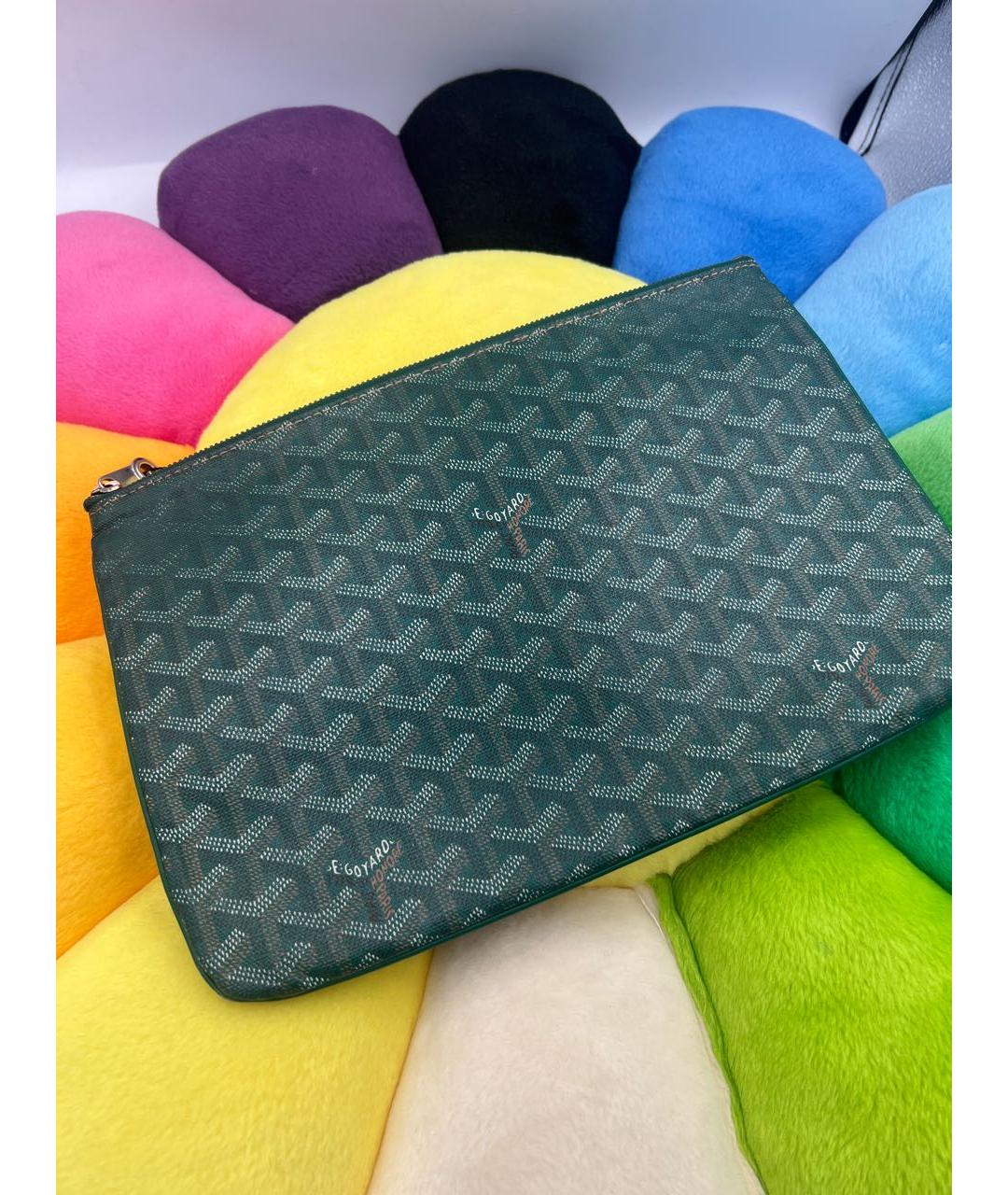 GOYARD Зеленая кожаная папка для документов, фото 2
