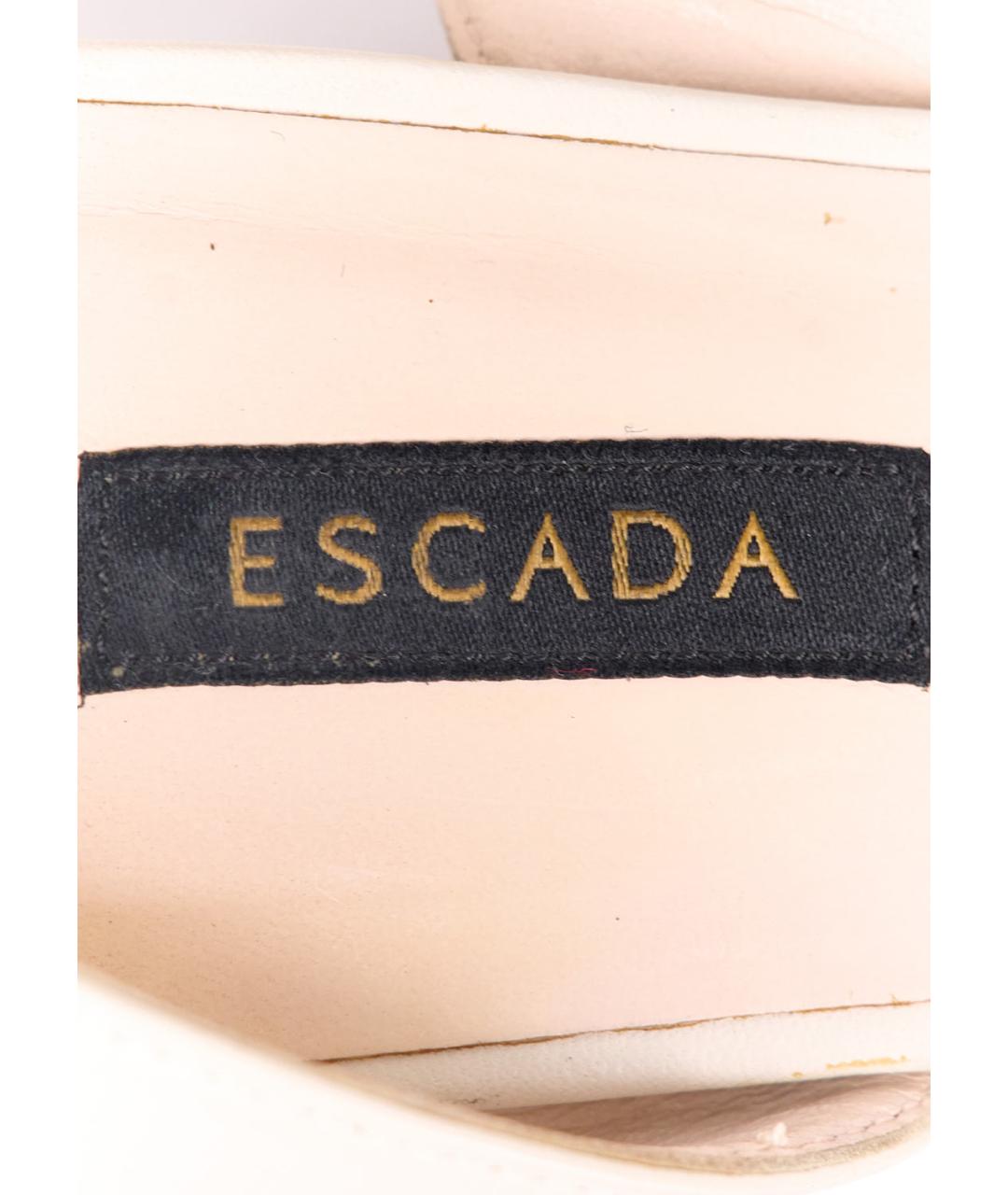 ESCADA Коричневые кожаные босоножки, фото 5