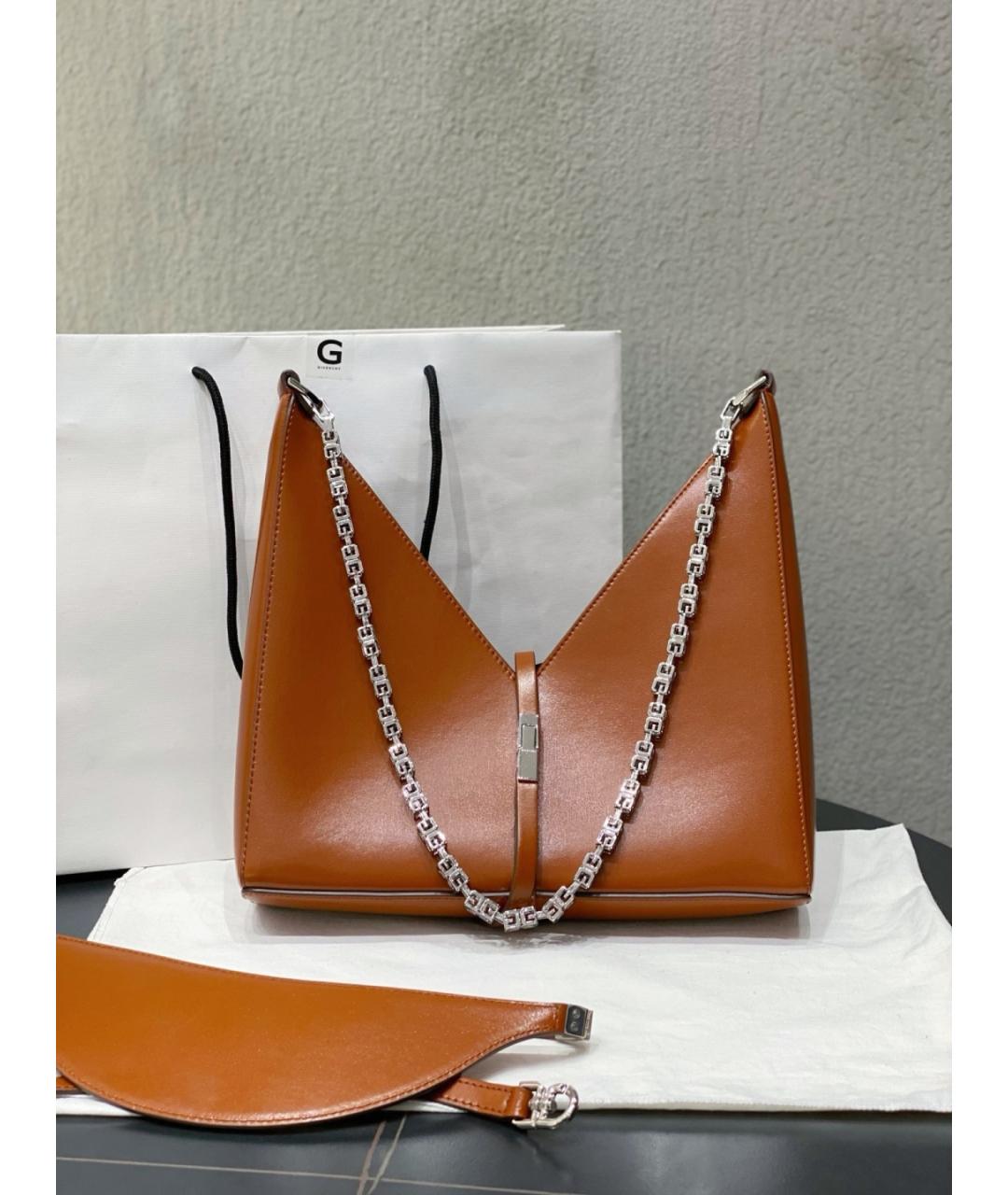 GIVENCHY Коричневая кожаная сумка тоут, фото 9