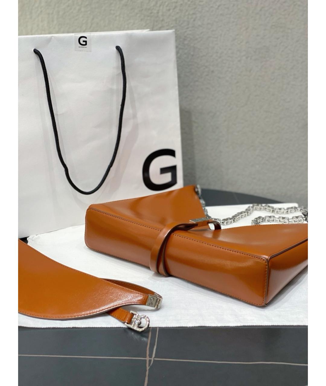 GIVENCHY Коричневая кожаная сумка тоут, фото 3