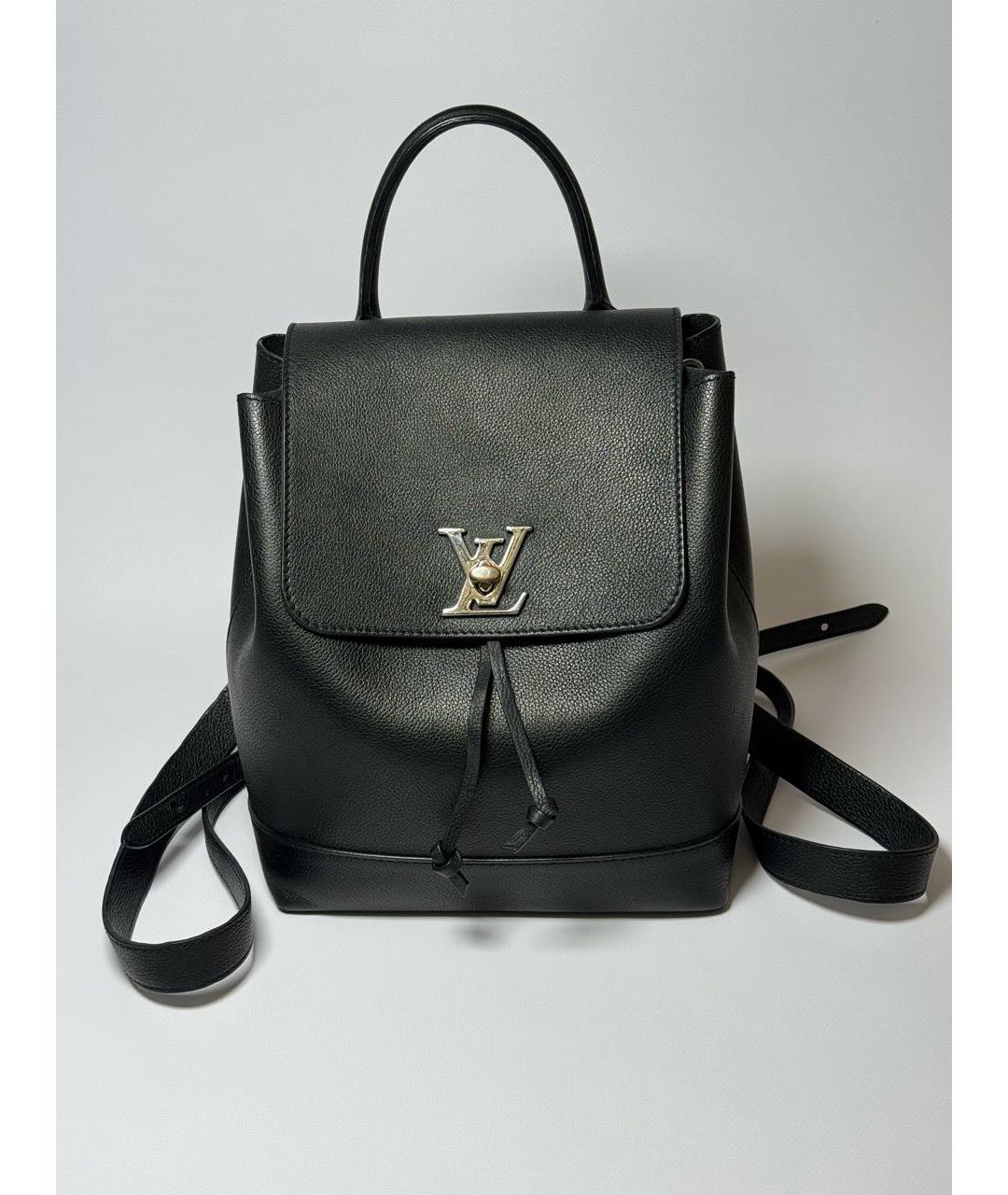 LOUIS VUITTON Черный кожаный рюкзак, фото 9