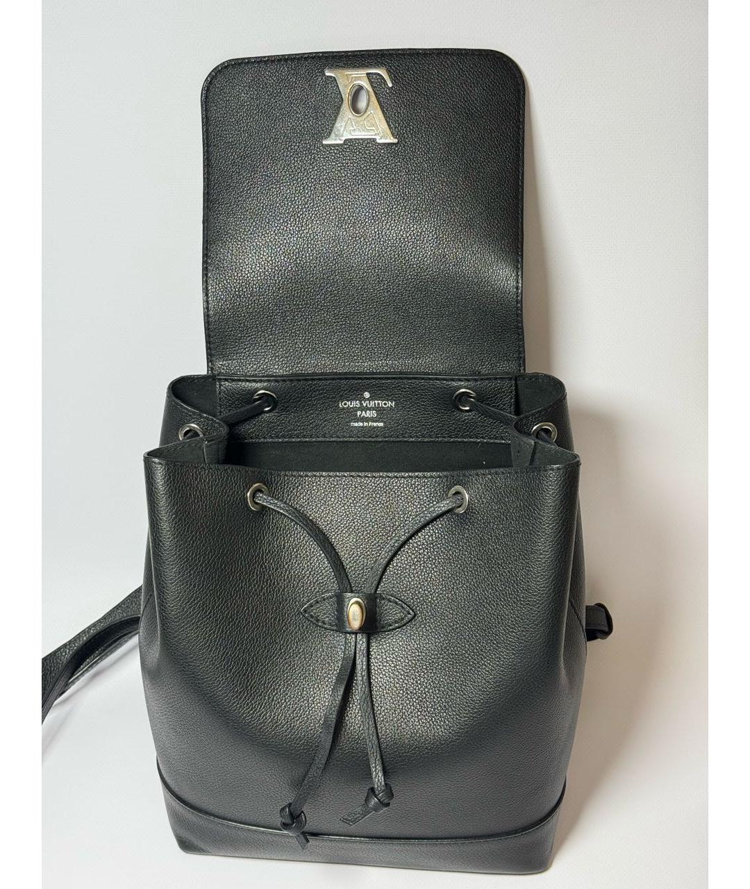 LOUIS VUITTON Черный кожаный рюкзак, фото 4