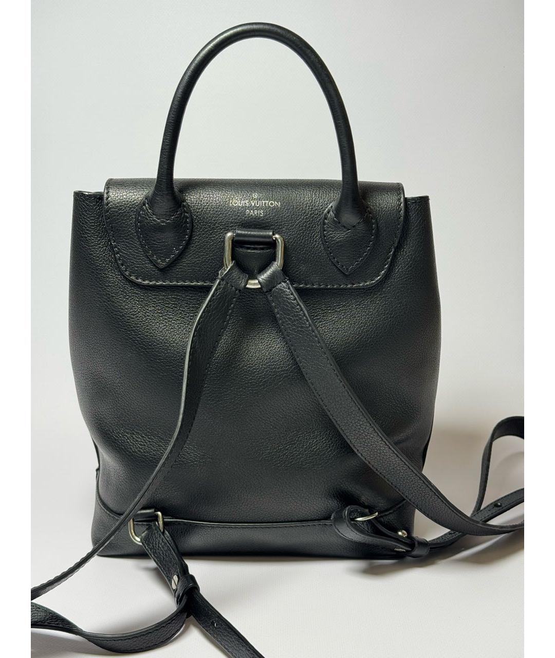 LOUIS VUITTON Черный кожаный рюкзак, фото 3