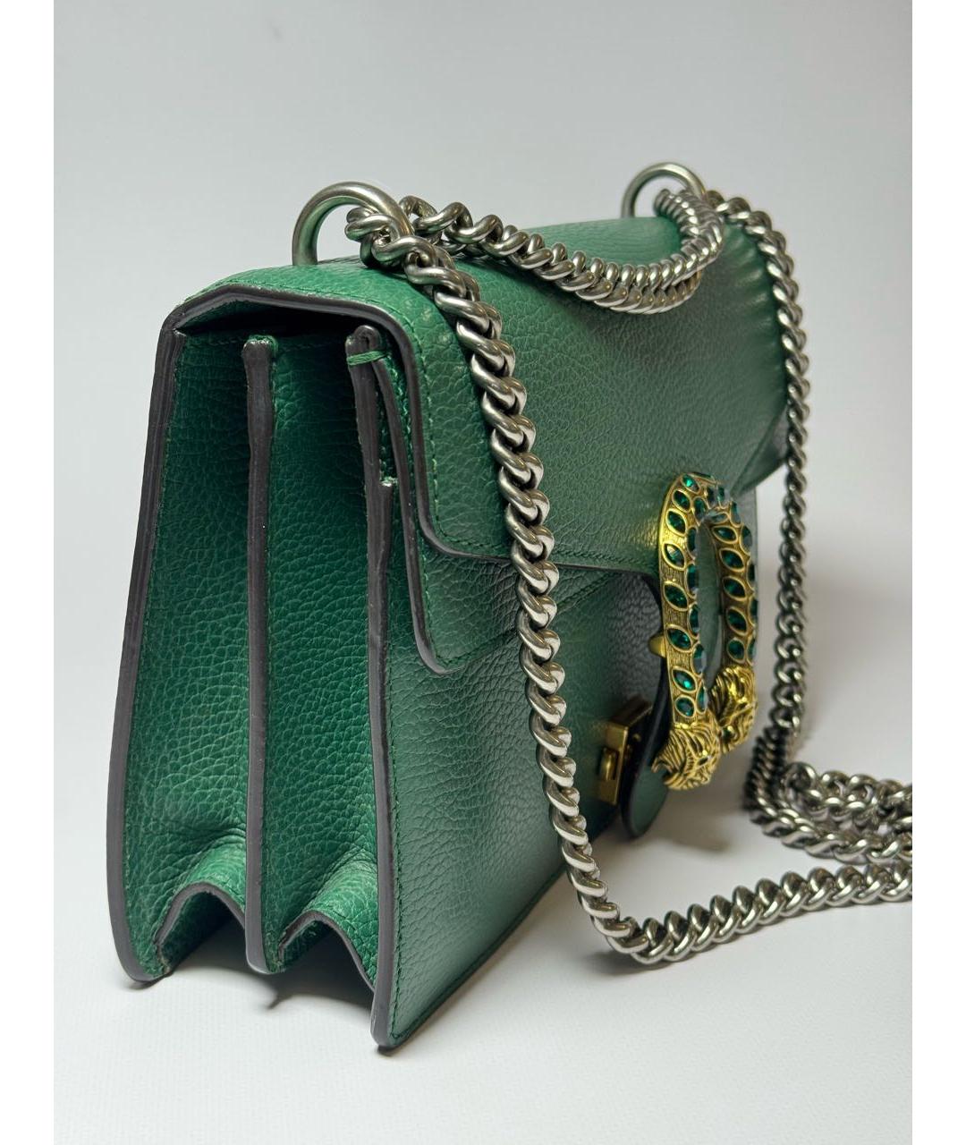 GUCCI Зеленая кожаная сумка через плечо, фото 3