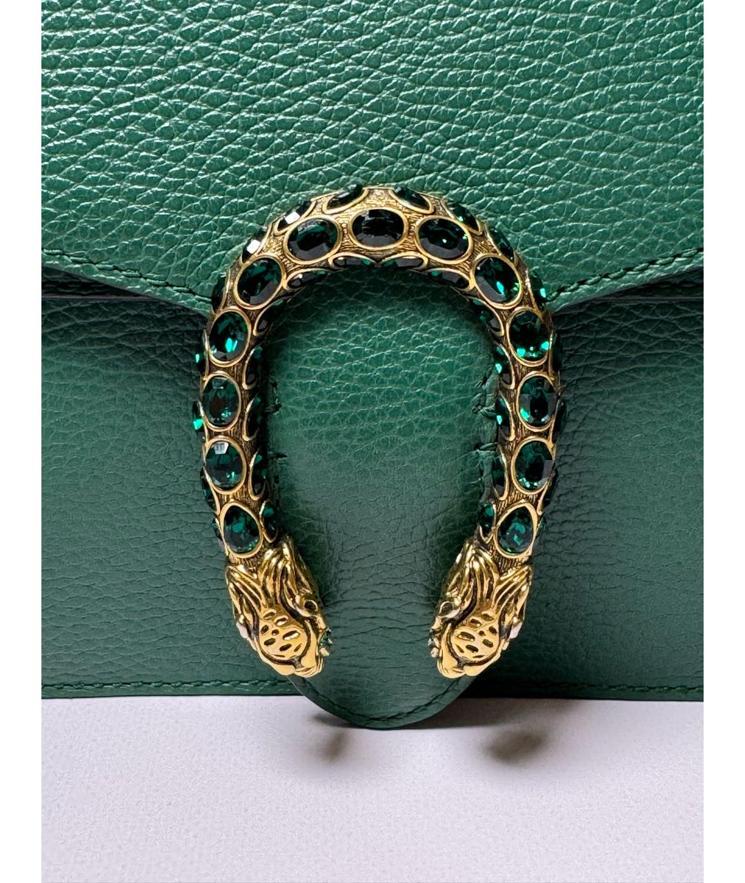 GUCCI Зеленая кожаная сумка через плечо, фото 8
