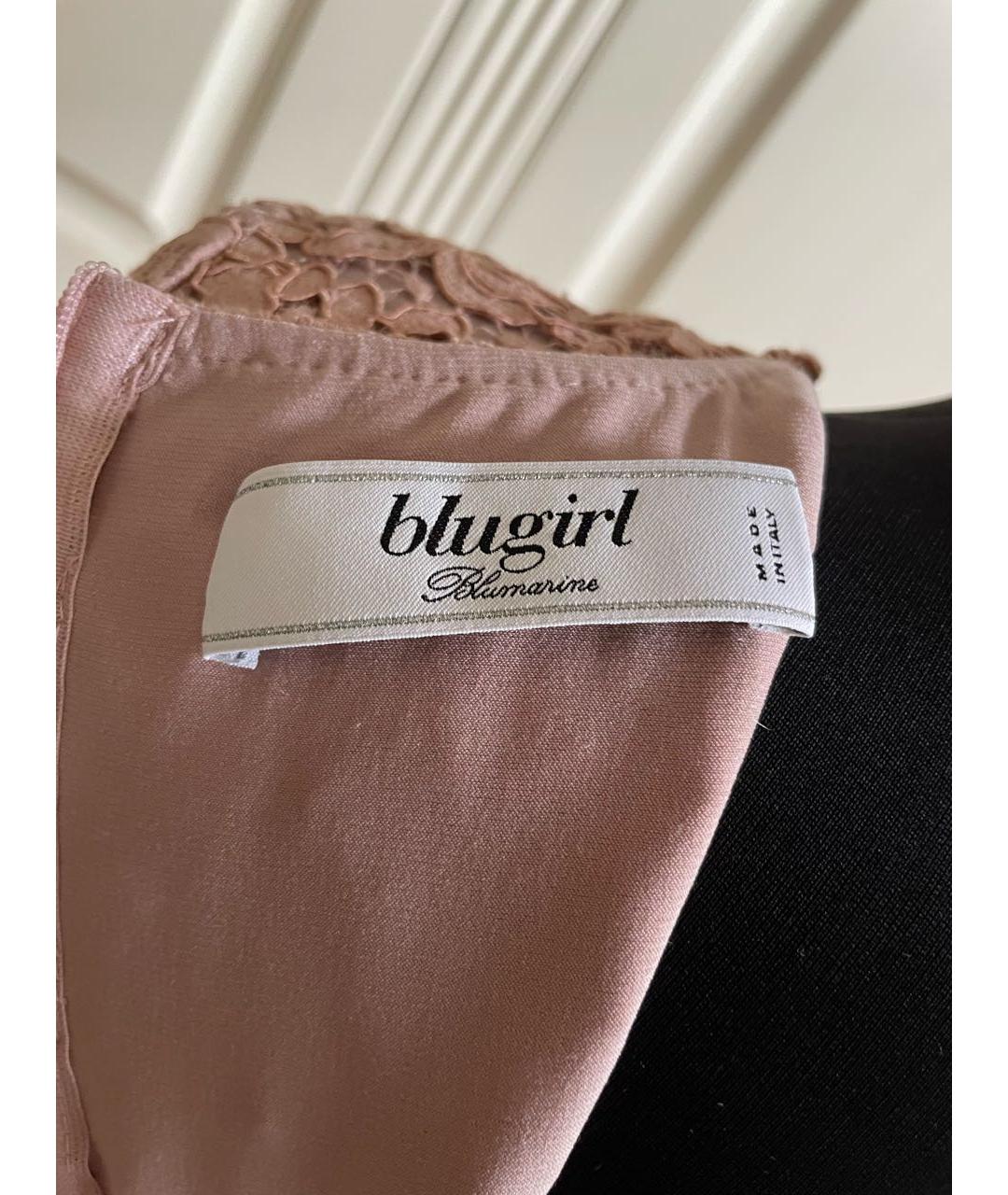 BLUGIRL Розовое вискозное коктейльное платье, фото 5