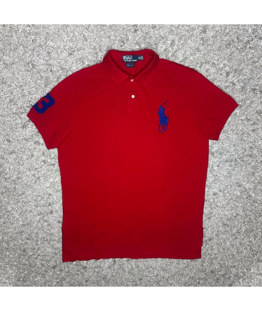 POLO RALPH LAUREN Красное хлопковое поло с коротким рукавом, фото 8