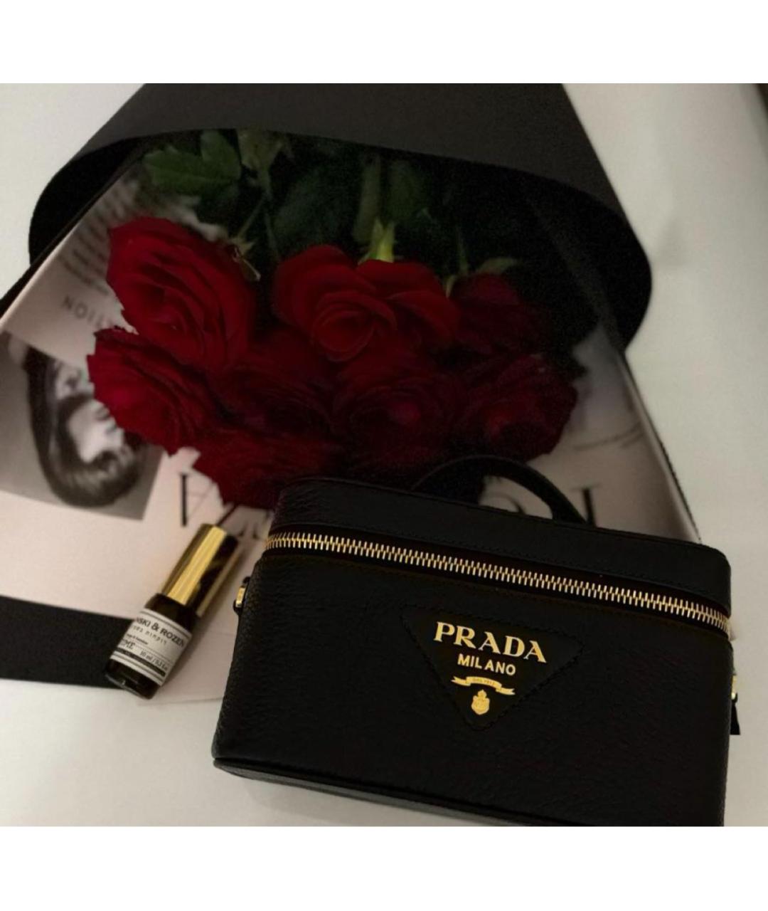 PRADA Черная кожаная сумка через плечо, фото 4