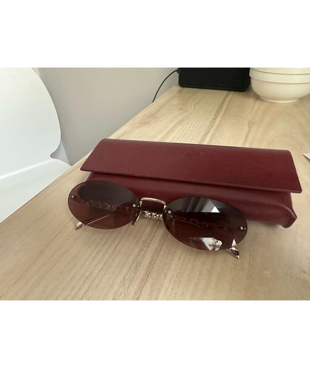 GUCCI Металлические солнцезащитные очки, фото 4