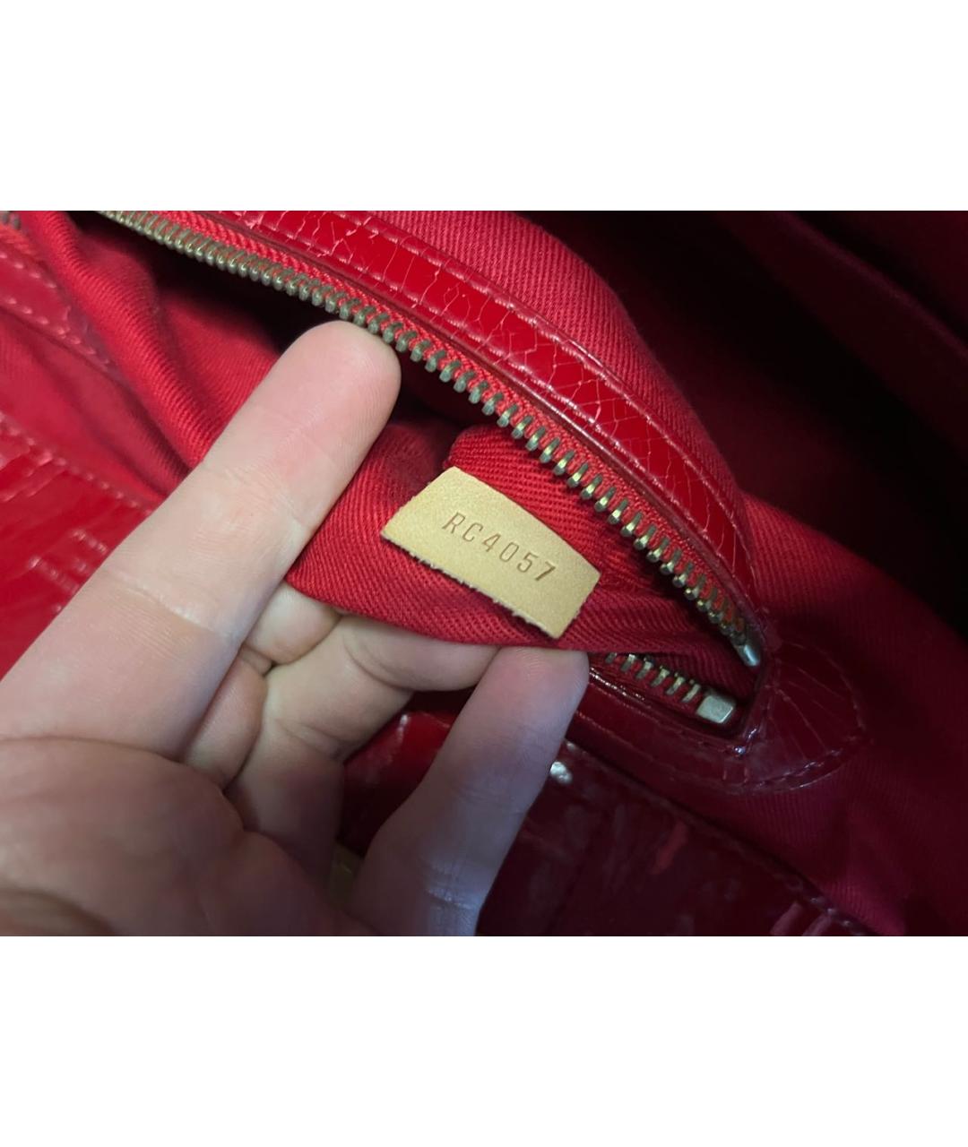 LOUIS VUITTON Коричневая кожаная сумка тоут, фото 7