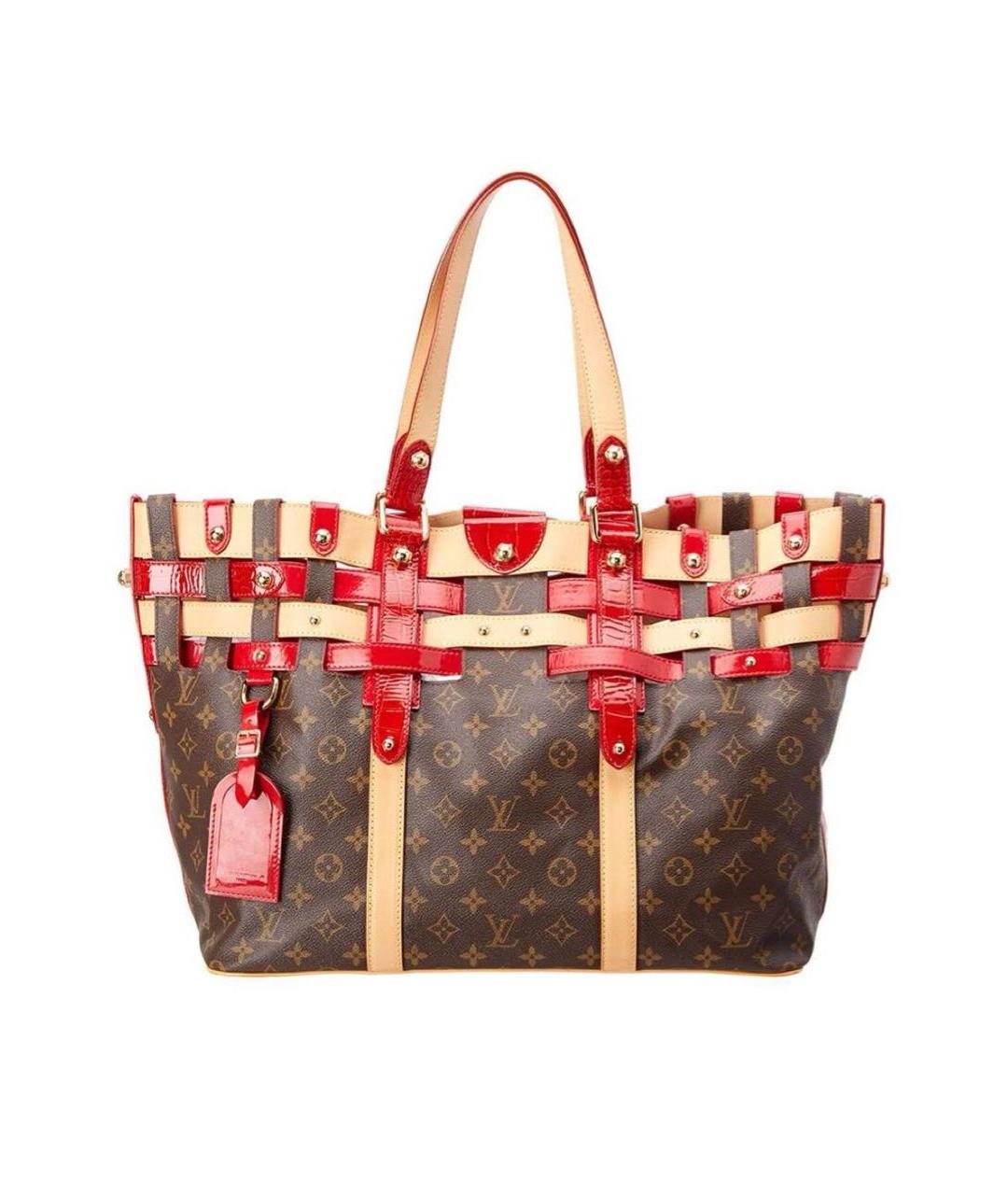LOUIS VUITTON Коричневая кожаная сумка тоут, фото 1