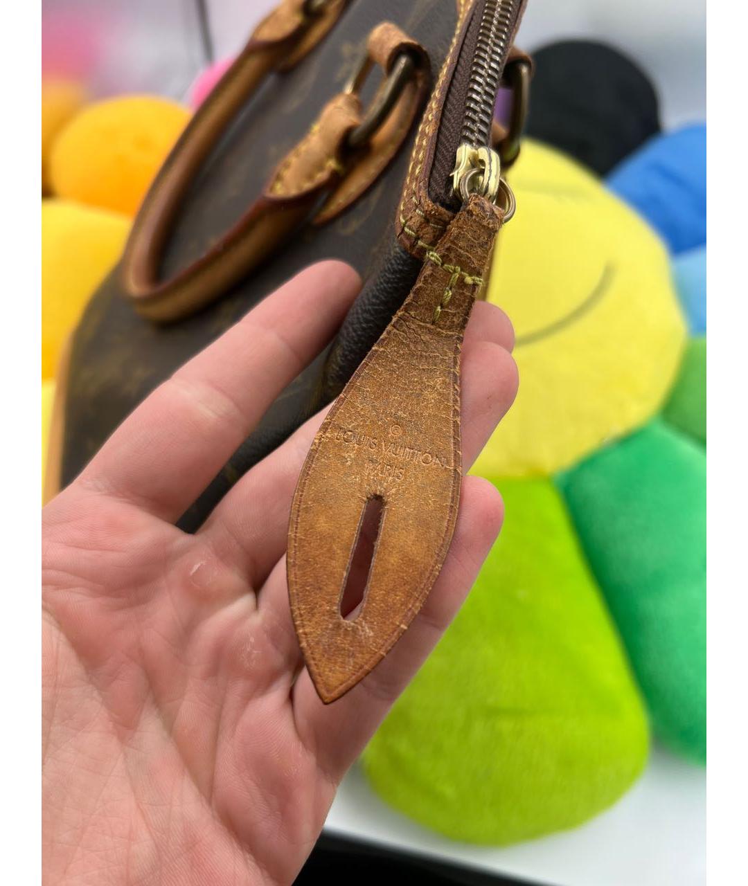LOUIS VUITTON Коричневая сумка с короткими ручками, фото 4