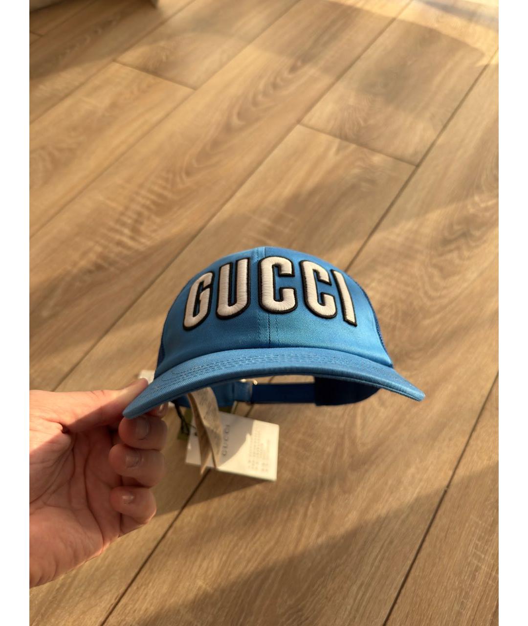 GUCCI Синяя хлопковая кепка/бейсболка, фото 6