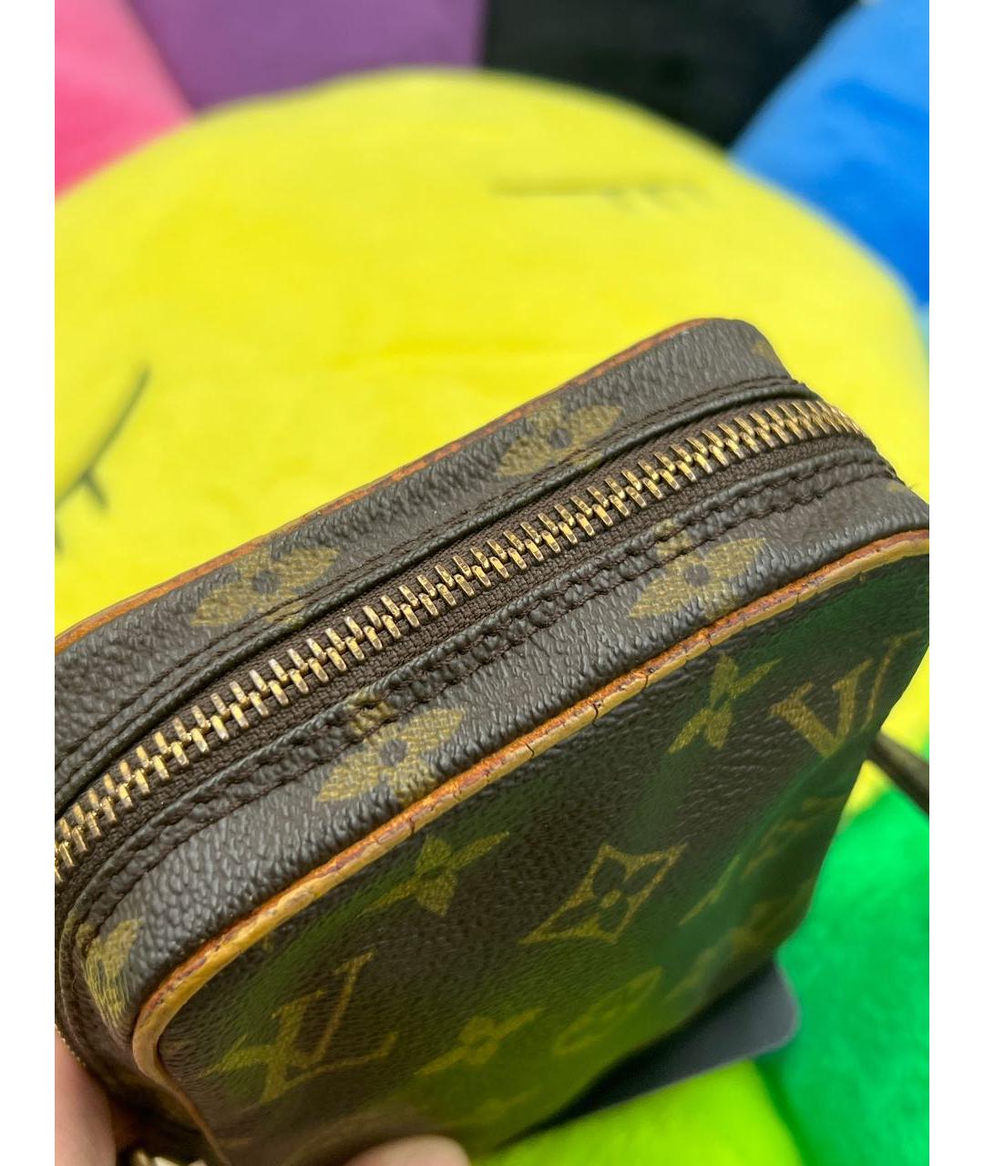 LOUIS VUITTON Коричневая кожаная сумка на плечо, фото 5