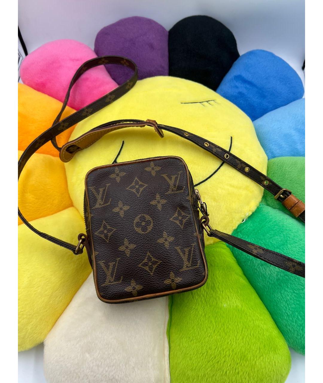 LOUIS VUITTON Коричневая кожаная сумка на плечо, фото 2