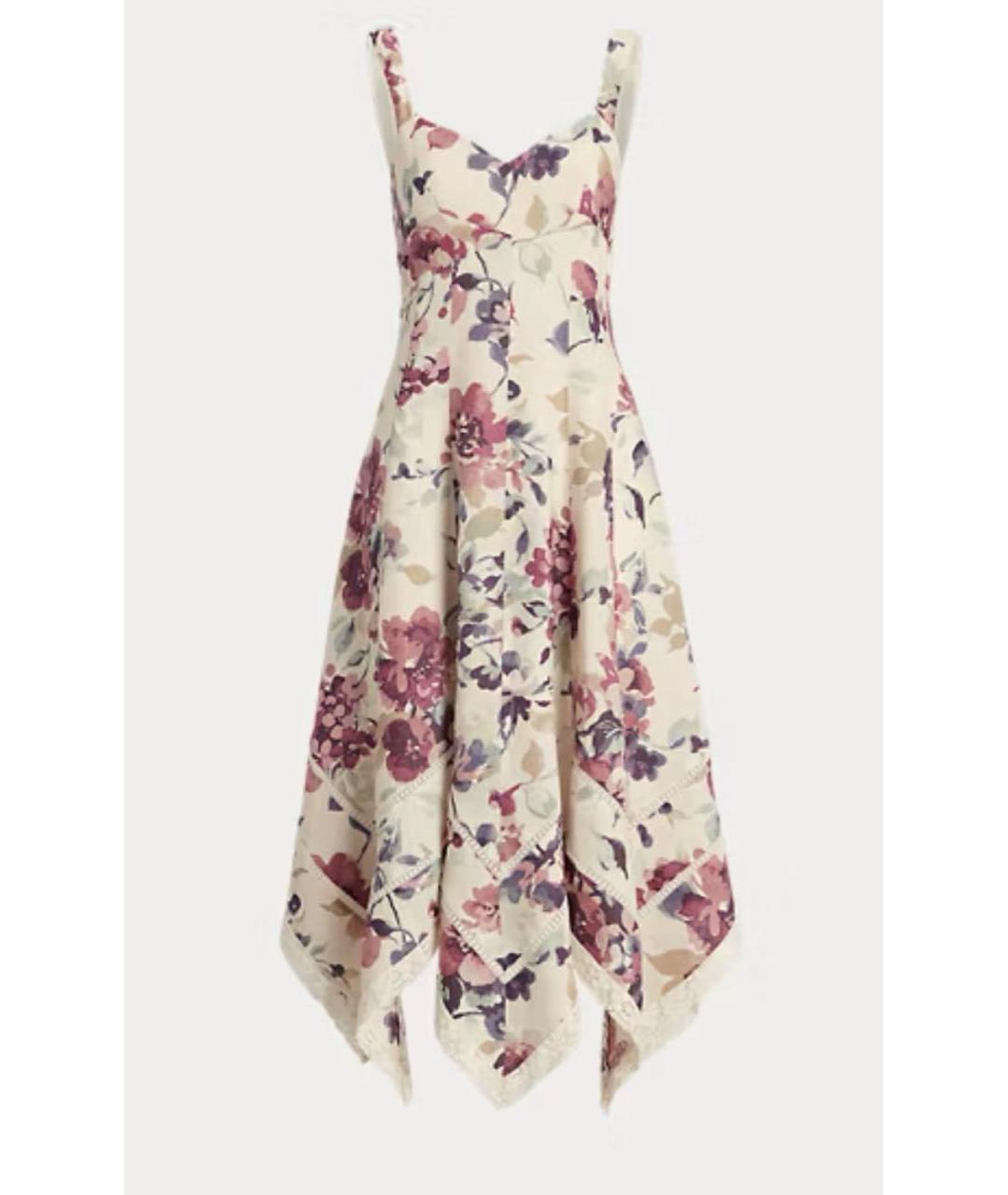 RALPH LAUREN Мульти хлопковое повседневное платье, фото 9
