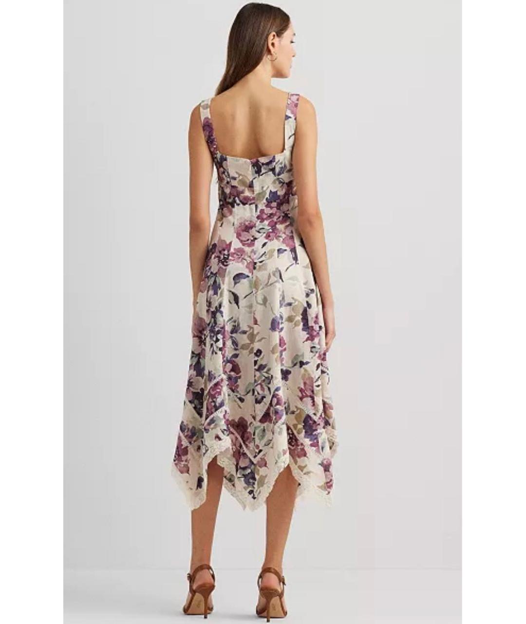 RALPH LAUREN Мульти хлопковое повседневное платье, фото 8