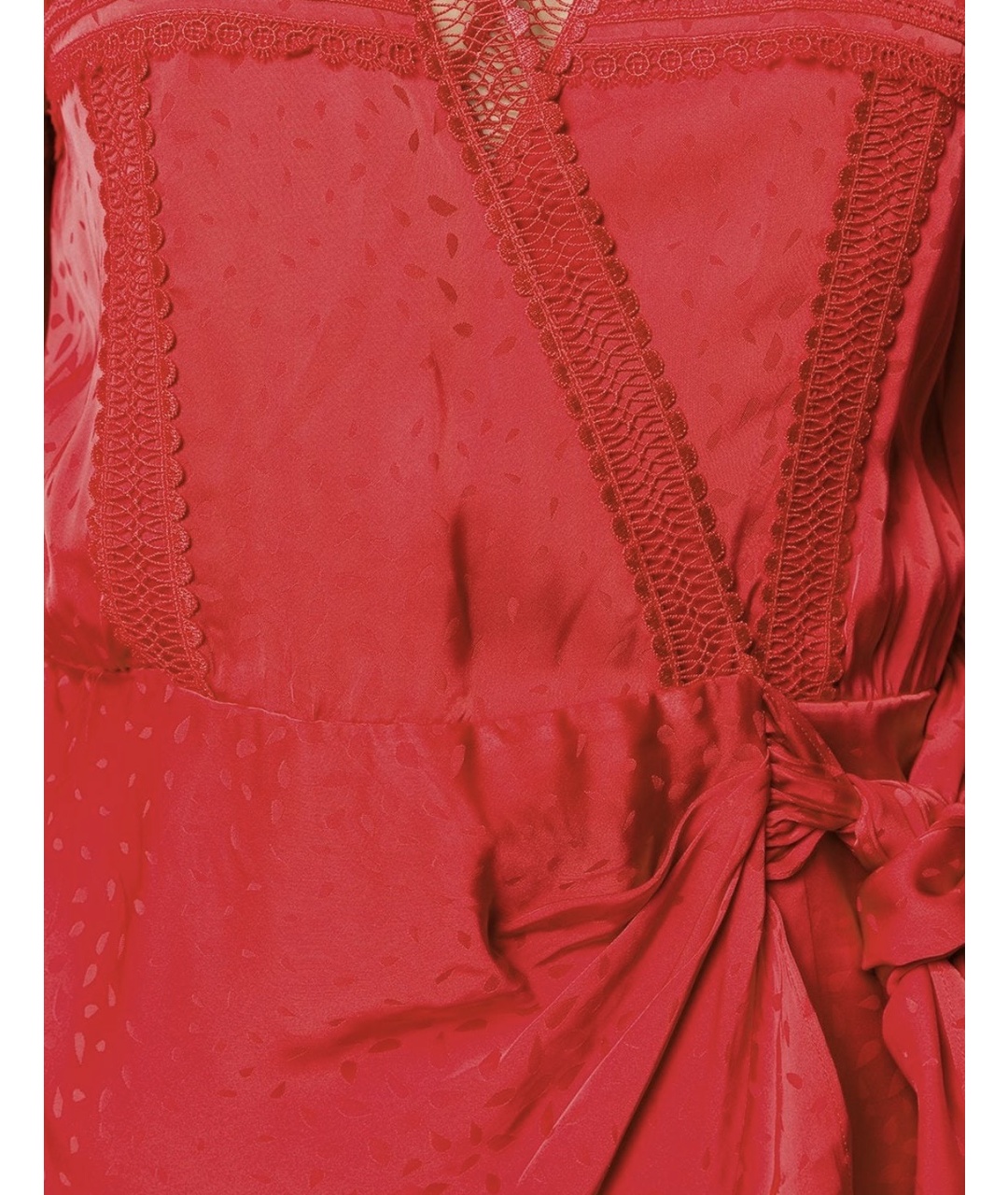 SELF-PORTRAIT Красное вискозное повседневное платье, фото 4