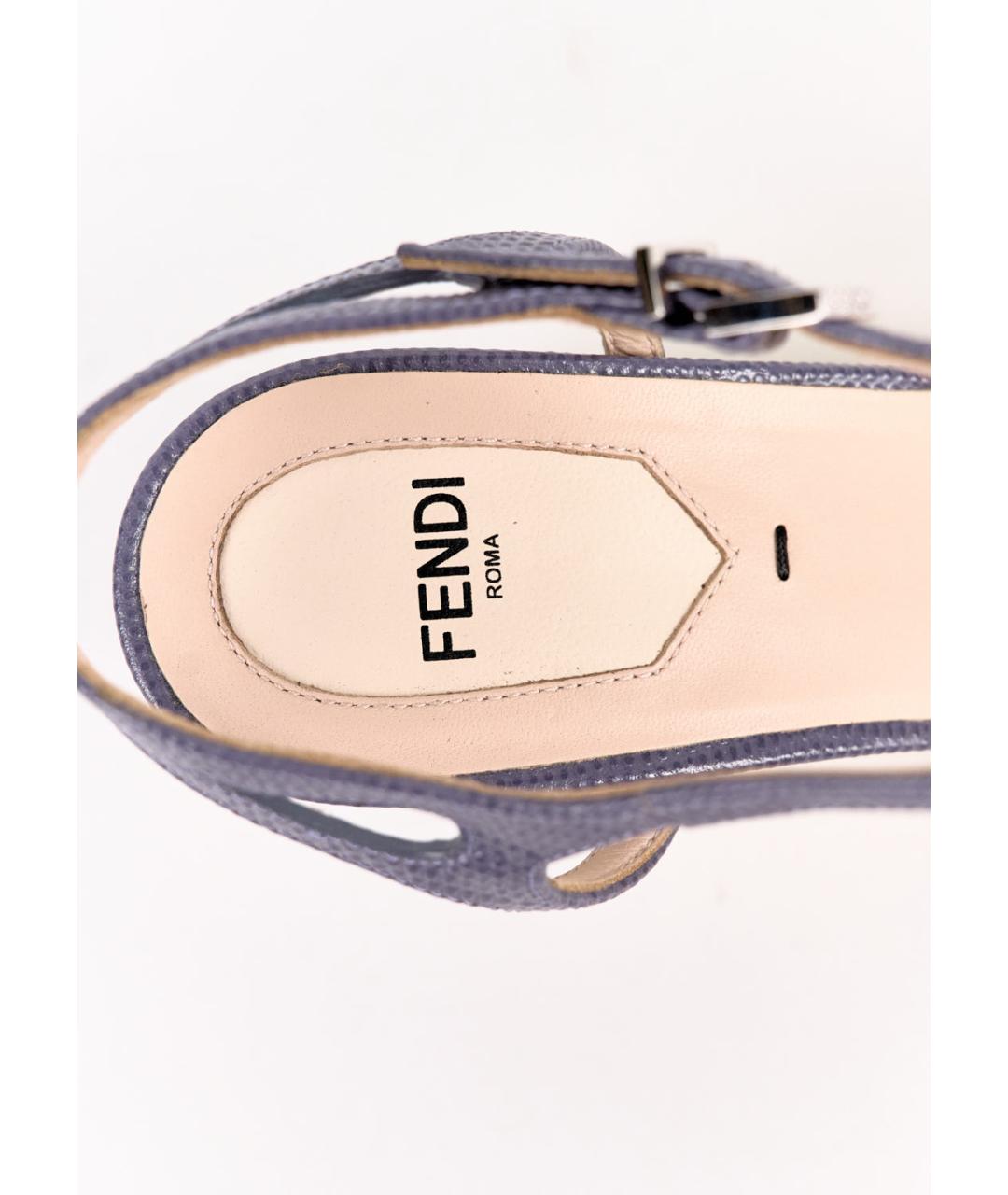 FENDI Мульти кожаные босоножки, фото 5