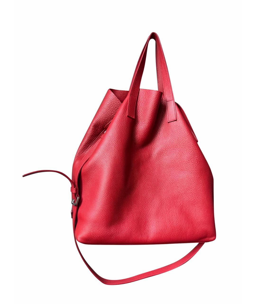 PRADA Красная кожаная сумка тоут, фото 1