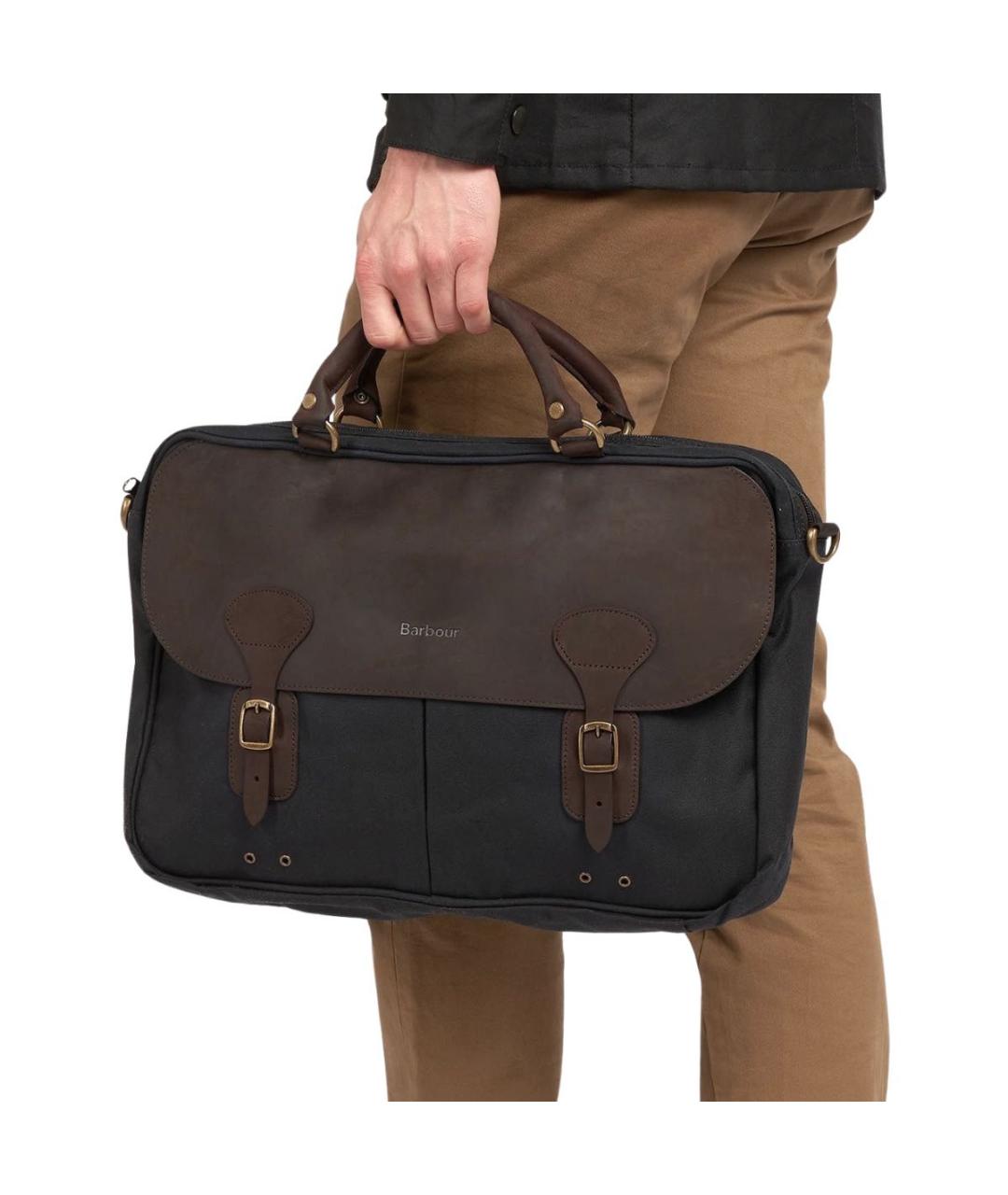 BARBOUR Хаки портфель, фото 2