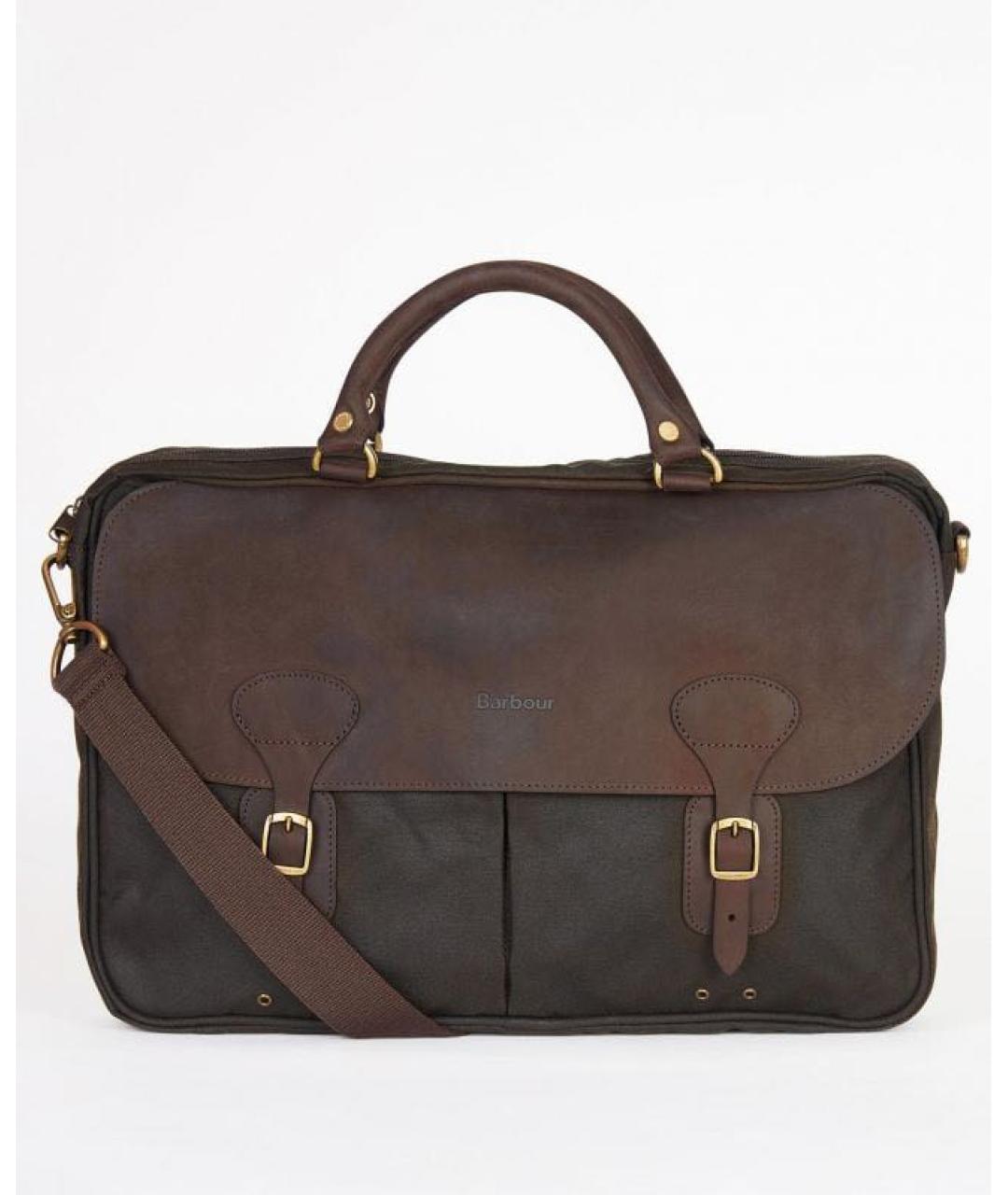 BARBOUR Хаки портфель, фото 4