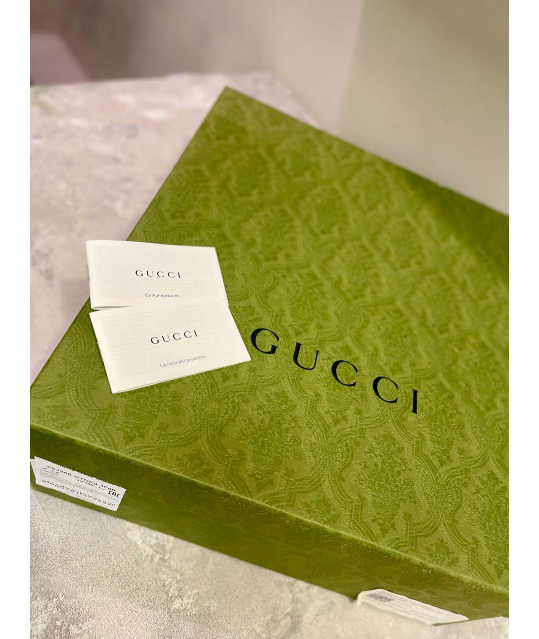 GUCCI Черные кожаные высокие ботинки, фото 6