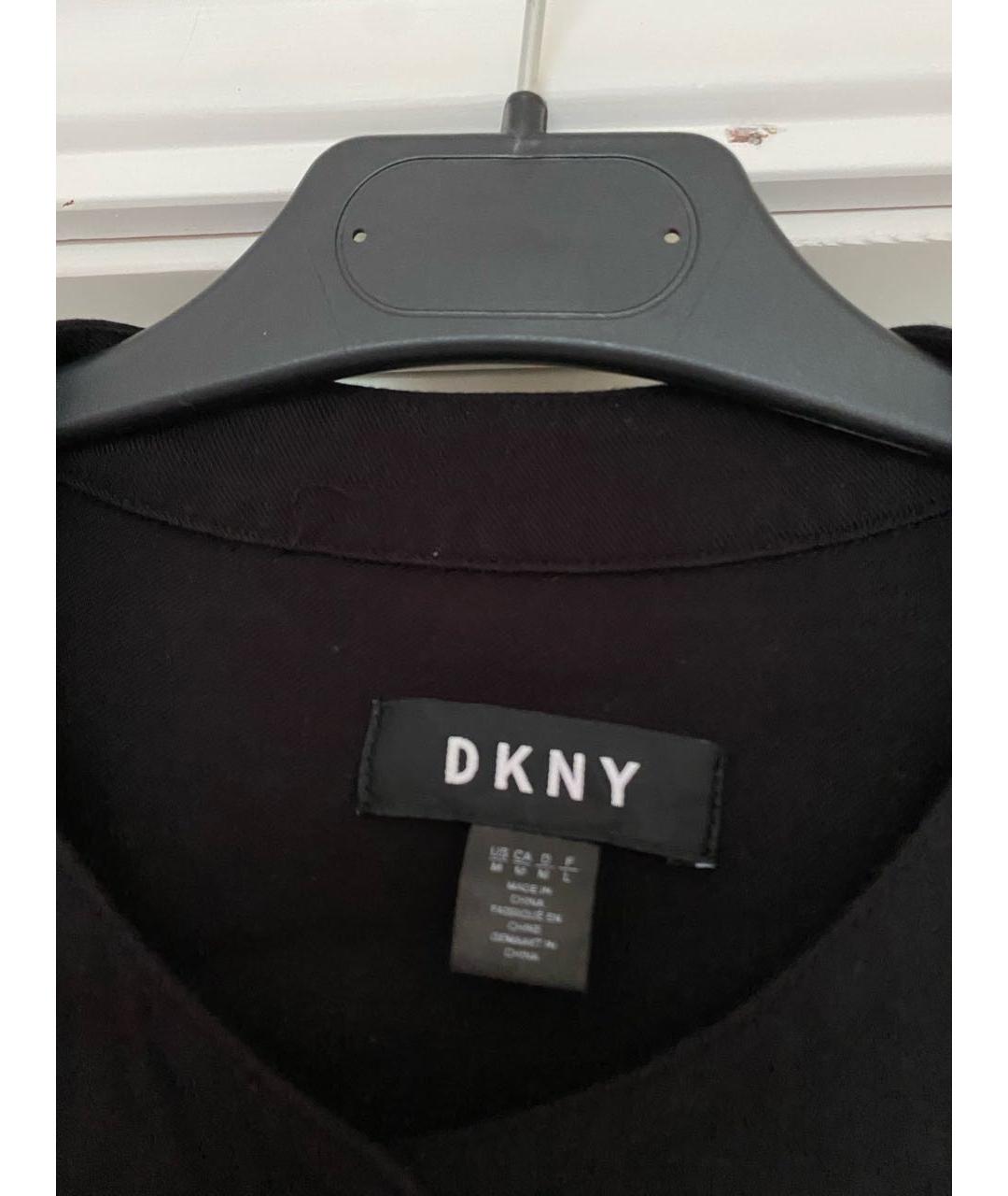 DKNY Черное вискозное повседневное платье, фото 2