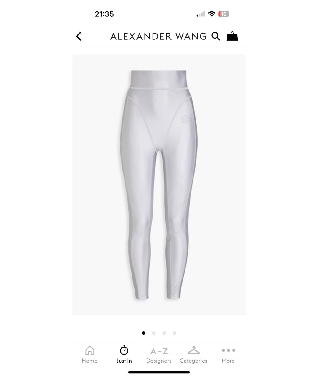 ALEXANDER WANG Черные полиамидовые леггинсы и велосипедки, фото 3