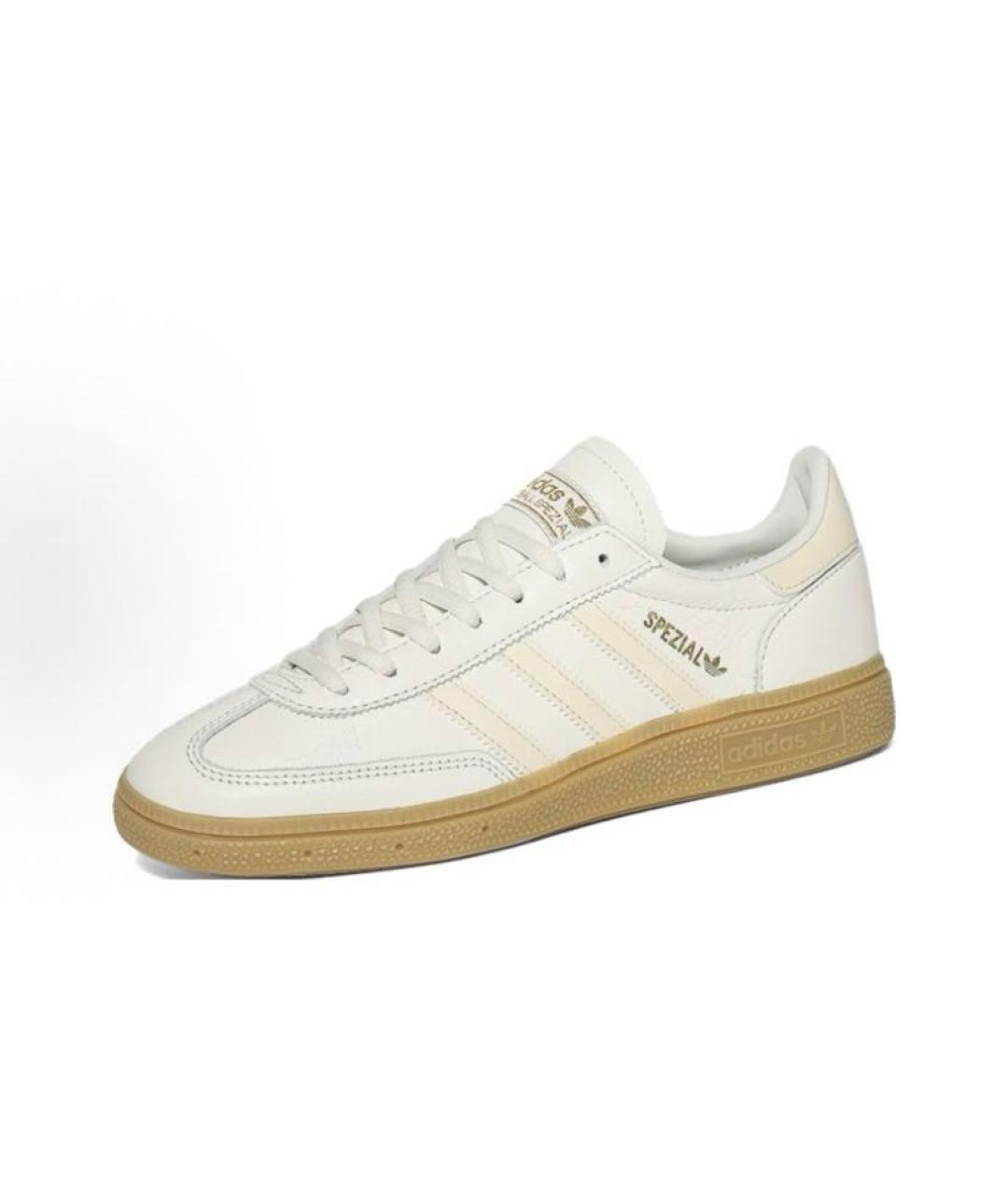 ADIDAS Бежевые кожаные низкие кроссовки / кеды, фото 4