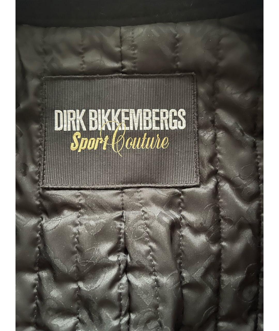BIKKEMBERGS Черное шерстяное пальто, фото 3