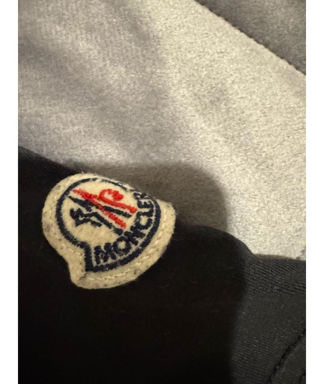 MONCLER KIDS Черная хлопковая детская футболка, фото 4