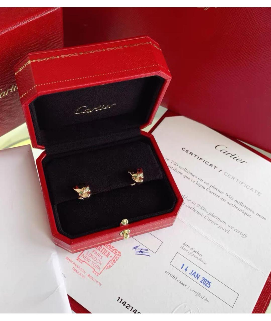 CARTIER Золотые серьги из желтого золота, фото 3