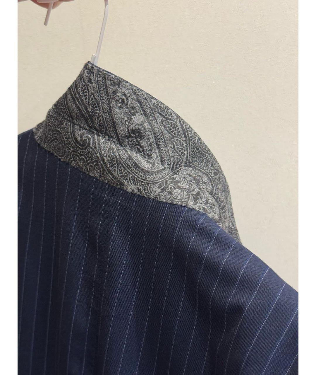 ETRO Темно-синий классический костюм, фото 5